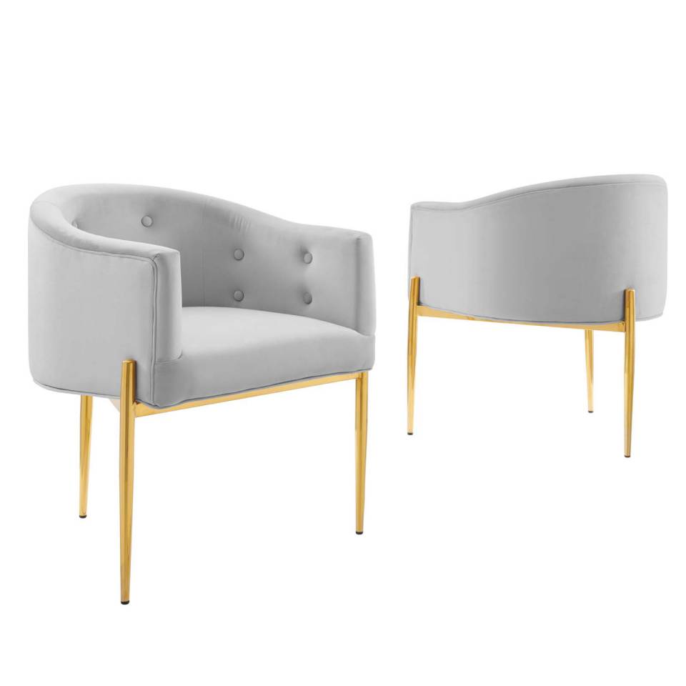 Modway Savour Tufted Performance Velvet Accent Chairs - Set of 2 | Accent Chairs | Modishstore-9