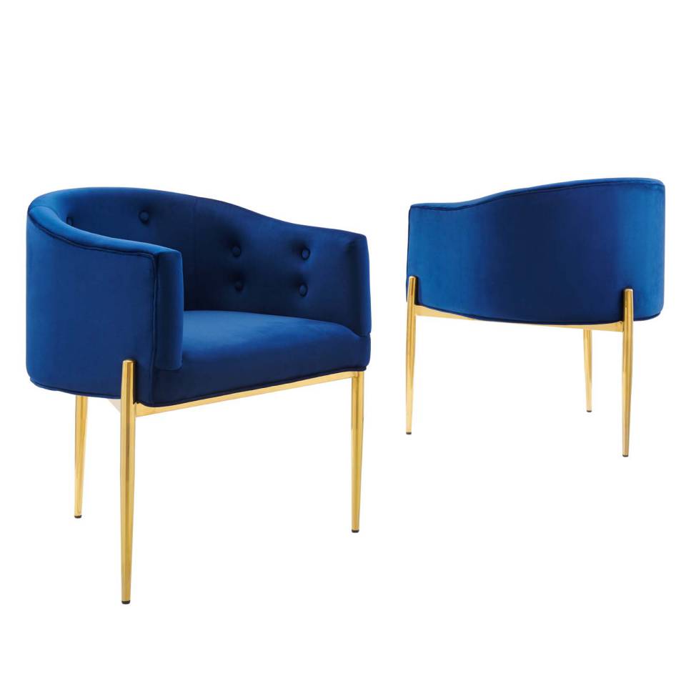 Modway Savour Tufted Performance Velvet Accent Chairs - Set of 2 | Accent Chairs | Modishstore-11