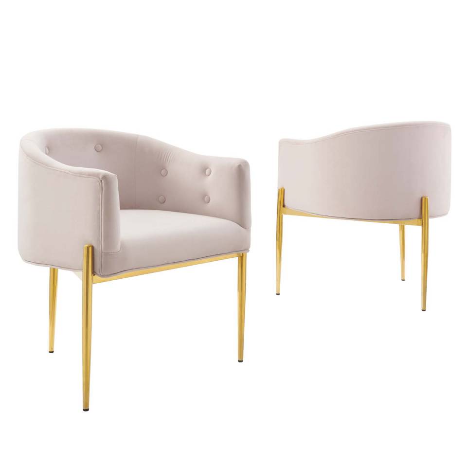 Modway Savour Tufted Performance Velvet Accent Chairs - Set of 2 | Accent Chairs | Modishstore-12
