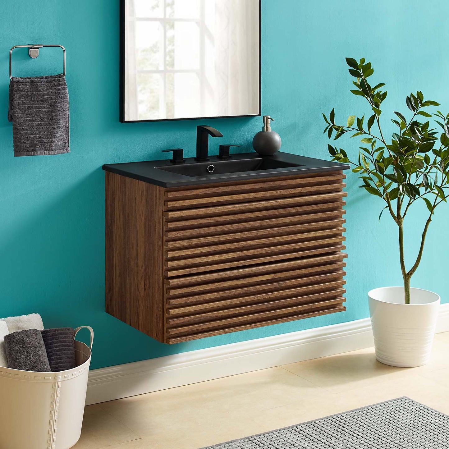 Modway Render 30" Wall-Mount Bathroom Vanity | Bathroom Accessories | Modishstore