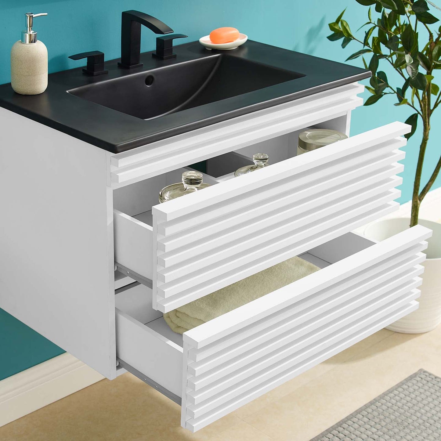 Modway Render 30" Wall-Mount Bathroom Vanity | Bathroom Accessories | Modishstore-33
