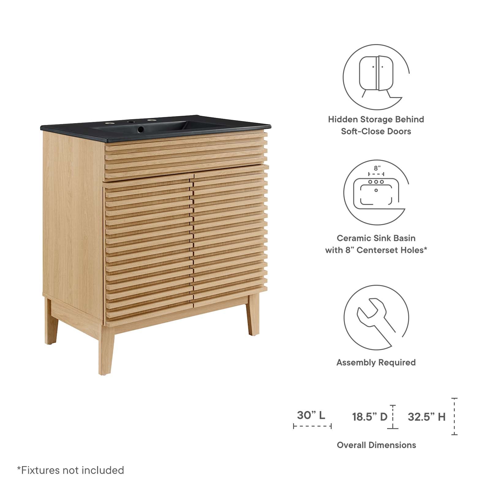 Modway Render 30" Bathroom Vanity | Bathroom Accessories | Modishstore-23