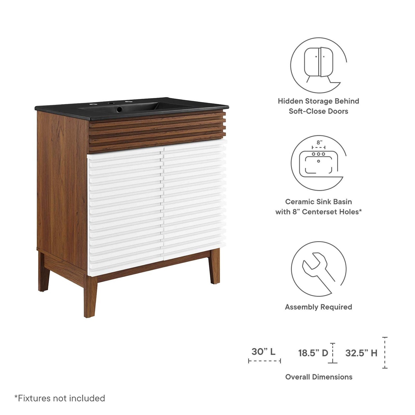 Modway Render 30" Bathroom Vanity | Bathroom Accessories | Modishstore-41