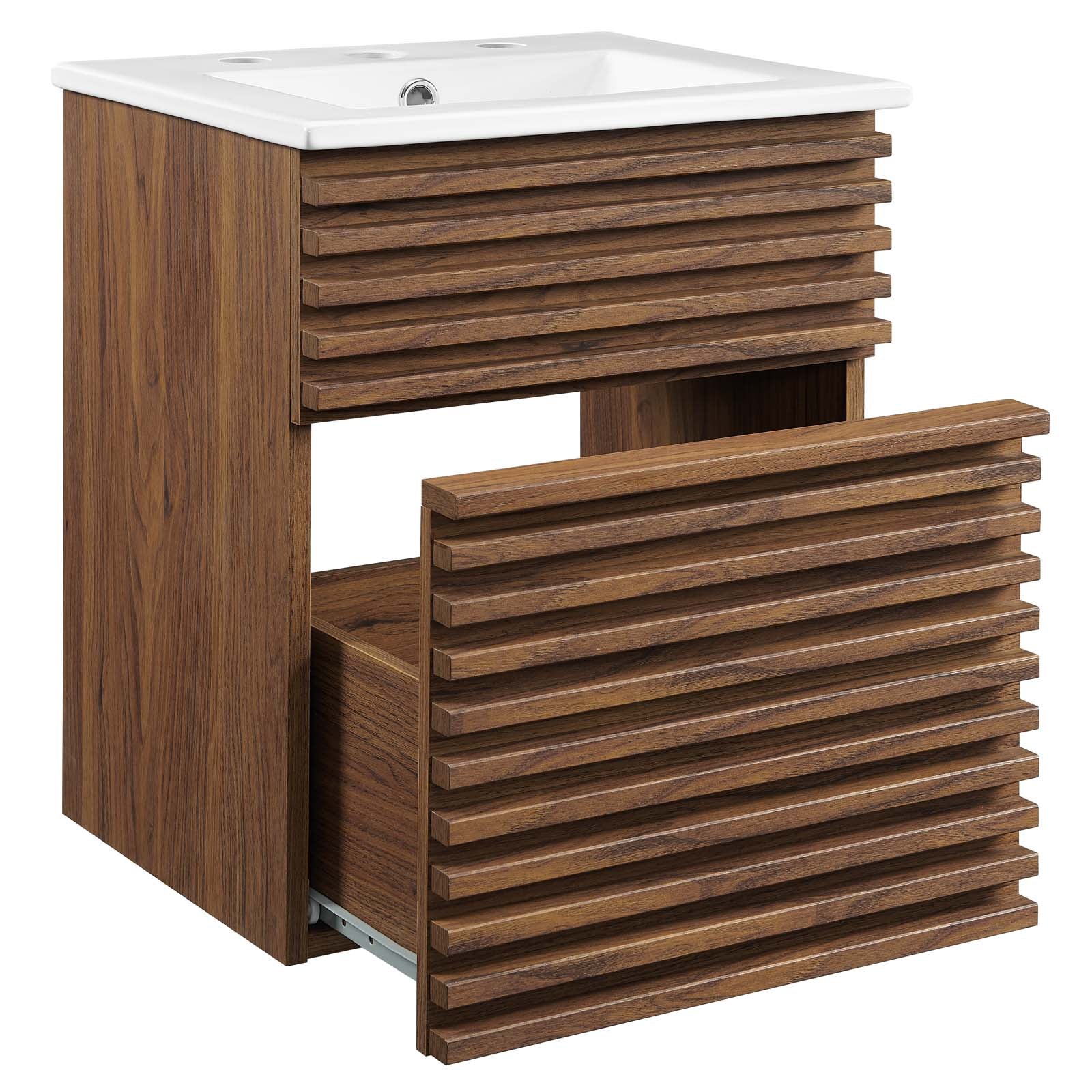 Modway Render 18" Wall-Mount Bathroom Vanity | Bathroom Accessories | Modishstore-3