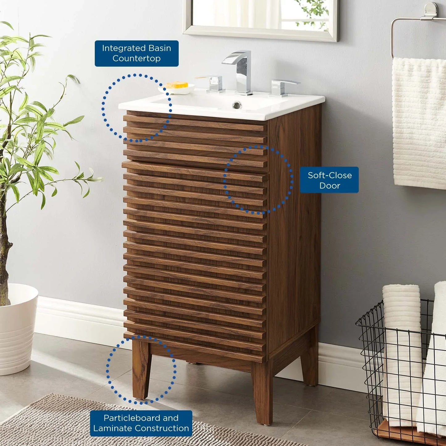 Modway Render 18" Bathroom Vanity Cabinet - EEI-5420 | Bathroom Accessories | Modishstore-3