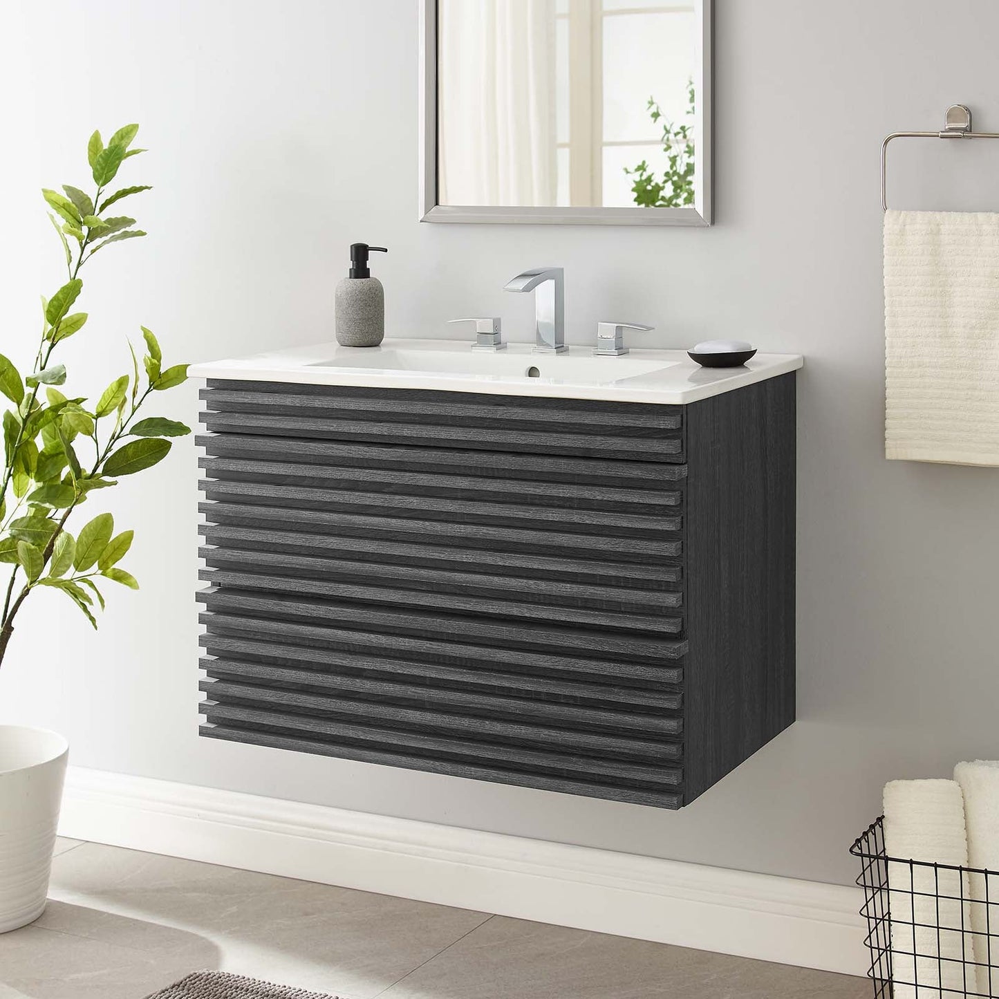 Modway Render 30" Wall-Mount Bathroom Vanity | Bathroom Accessories | Modishstore-8