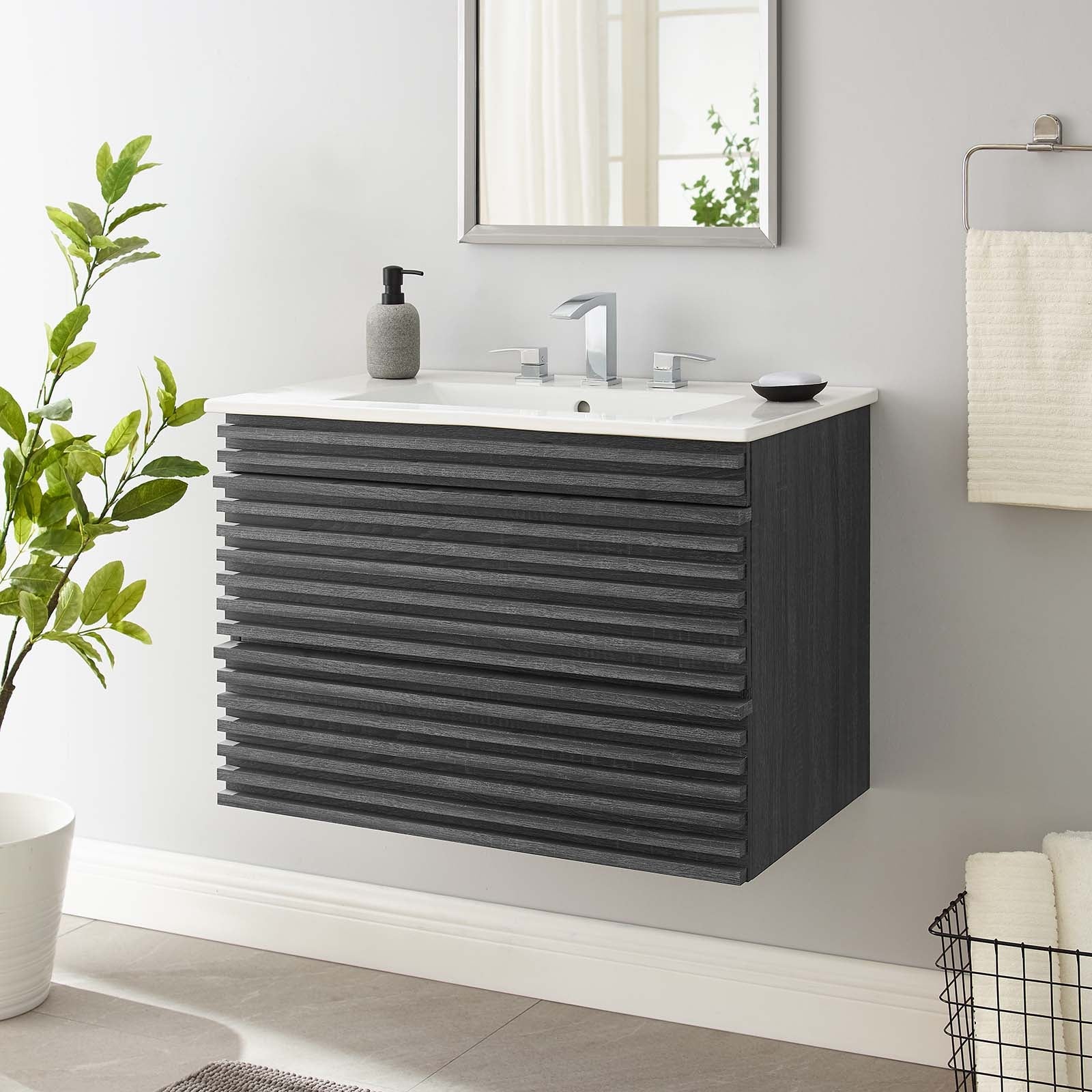Modway Render 30" Wall-Mount Bathroom Vanity | Bathroom Accessories | Modishstore-8