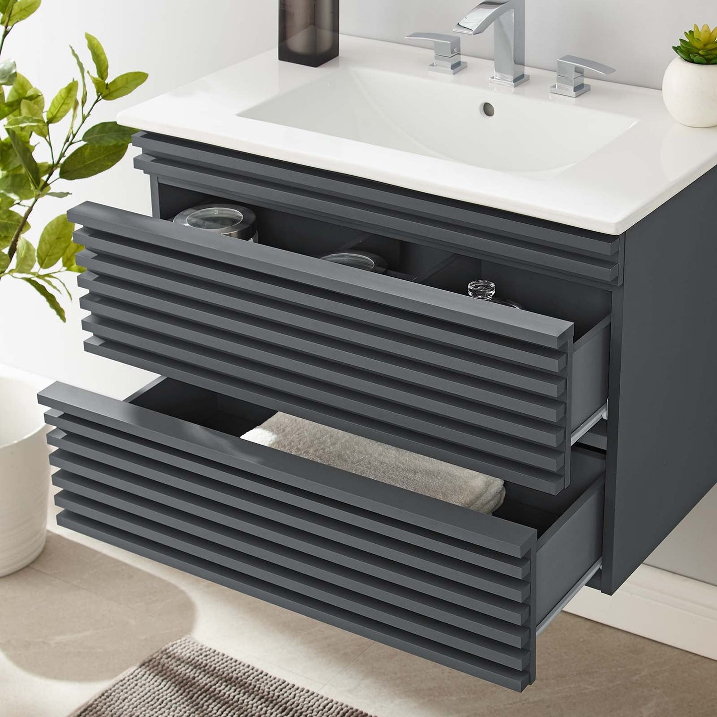 Modway Render 30" Wall-Mount Bathroom Vanity | Bathroom Accessories | Modishstore-14