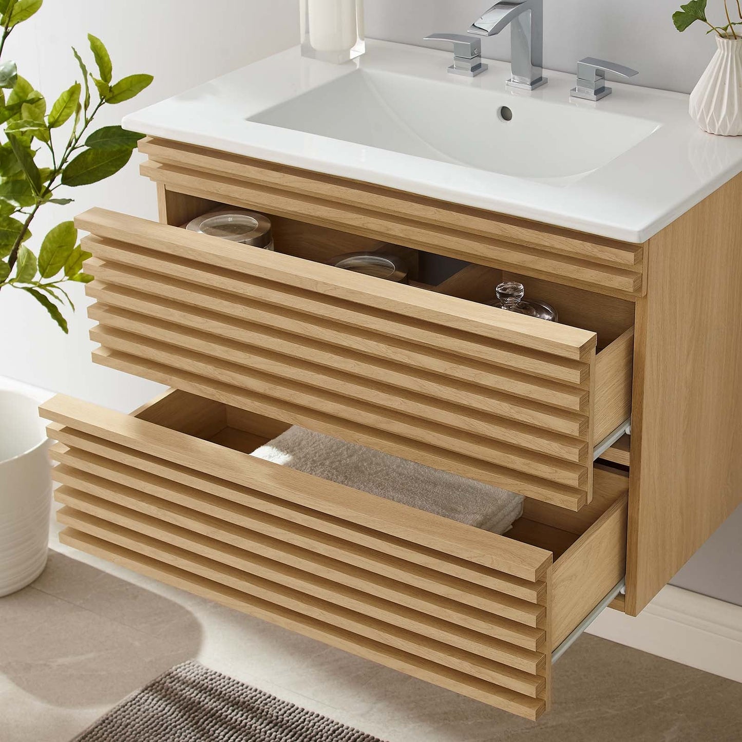 Modway Render 30" Wall-Mount Bathroom Vanity | Bathroom Accessories | Modishstore-23
