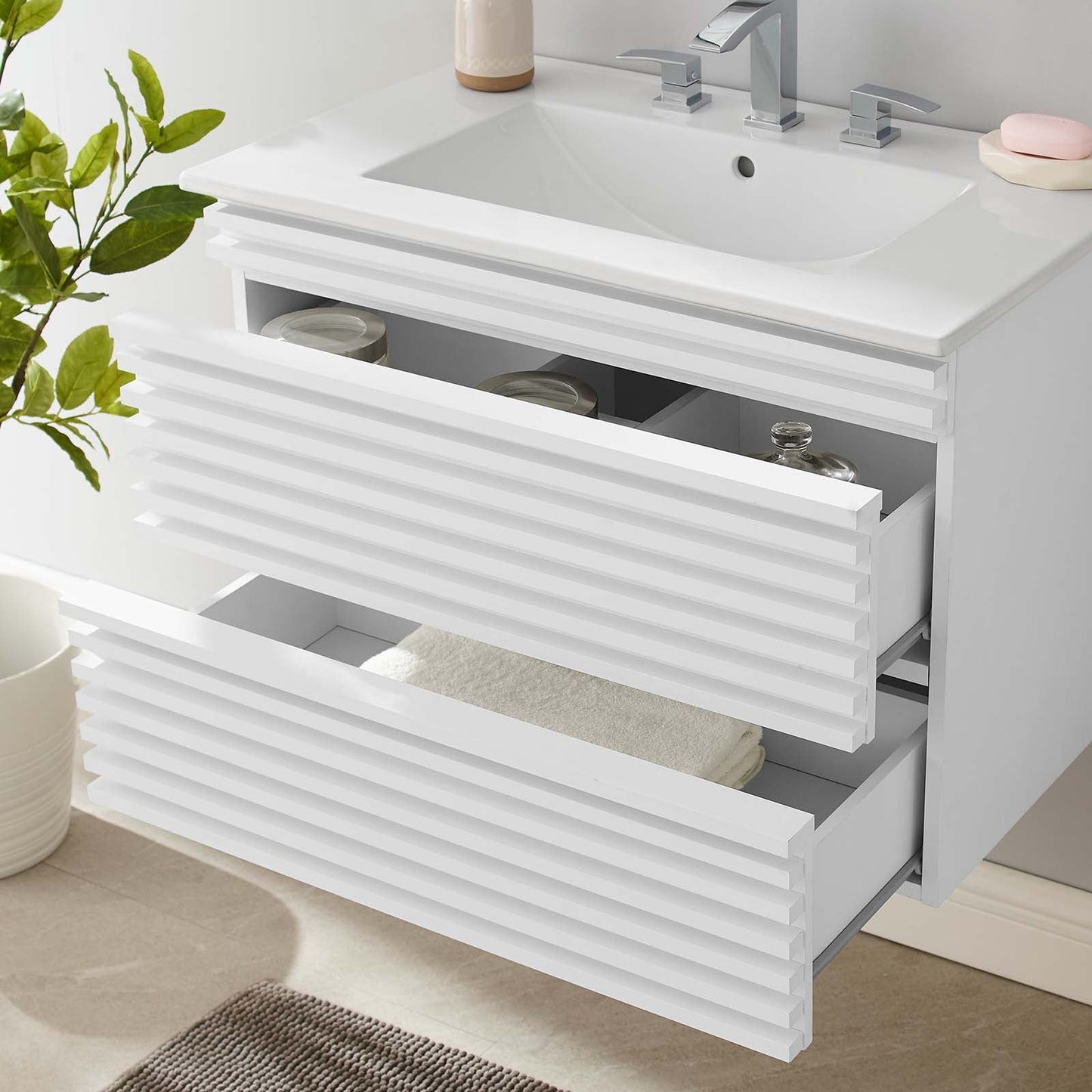 Modway Render 30" Wall-Mount Bathroom Vanity | Bathroom Accessories | Modishstore-41