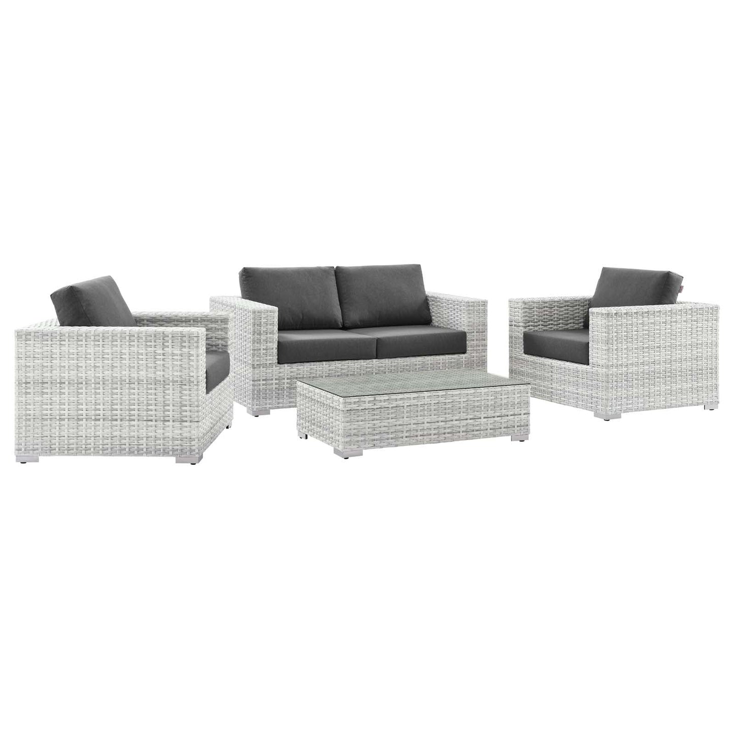 Modway Convene 4-Piece Outdoor Patio Set | Outdoor Sofas, Loveseats & Sectionals | 