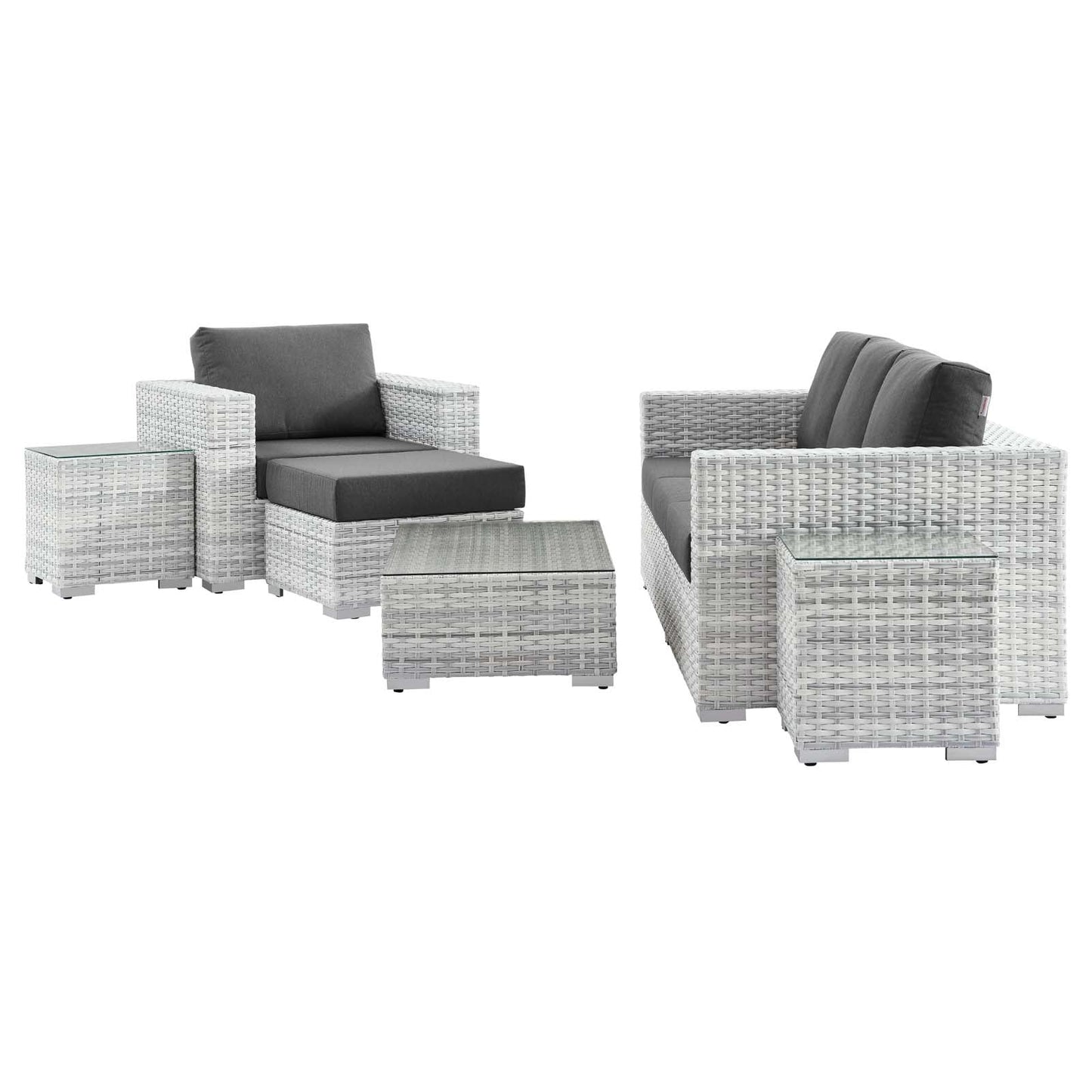 Modway Convene 6-Piece Outdoor Patio Set | Outdoor Sofas, Loveseats & Sectionals | 