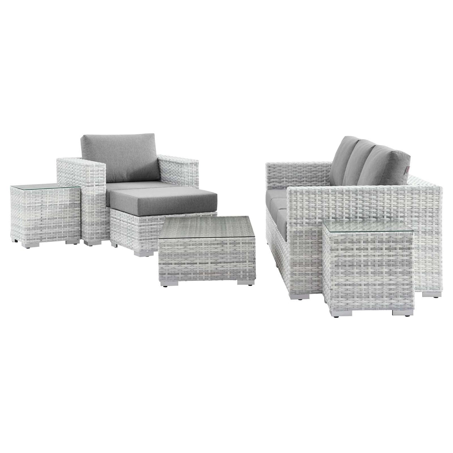 Modway Convene 6-Piece Outdoor Patio Set | Outdoor Sofas, Loveseats & Sectionals | 