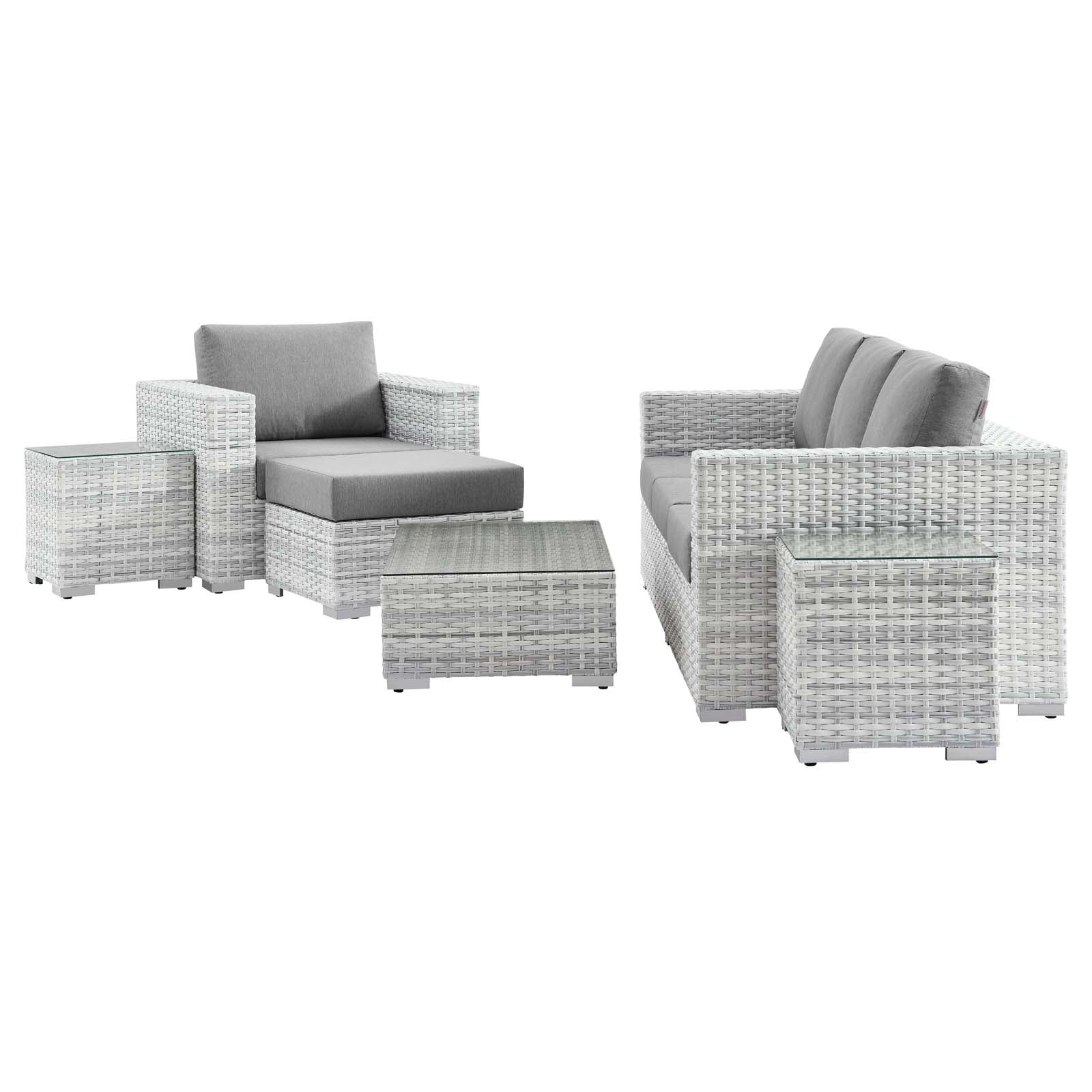Modway Convene 6-Piece Outdoor Patio Set | Outdoor Sofas, Loveseats & Sectionals | 