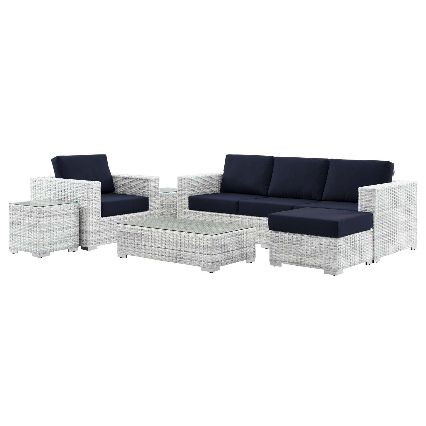 Modway Convene 6-Piece Outdoor Patio Set | Outdoor Sofas, Loveseats & Sectionals | 