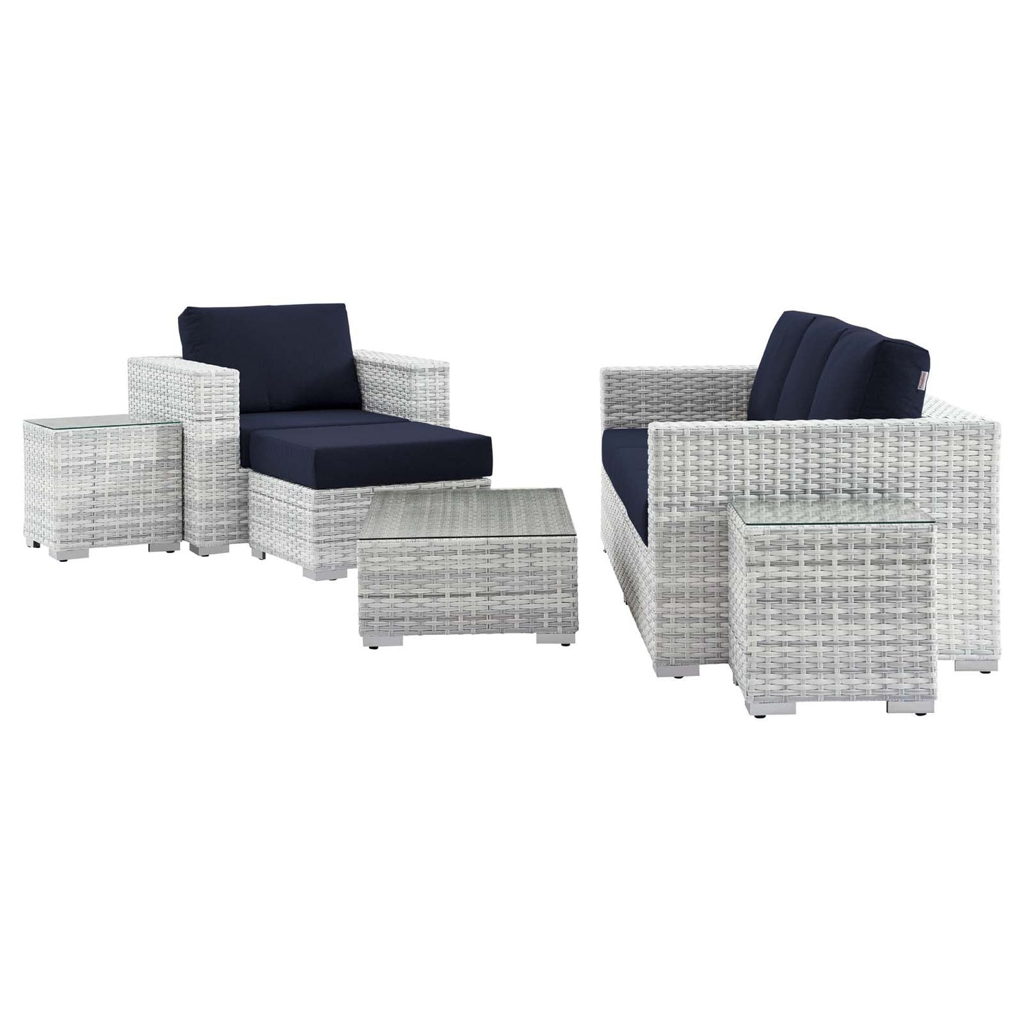 Modway Convene 6-Piece Outdoor Patio Set | Outdoor Sofas, Loveseats & Sectionals | 