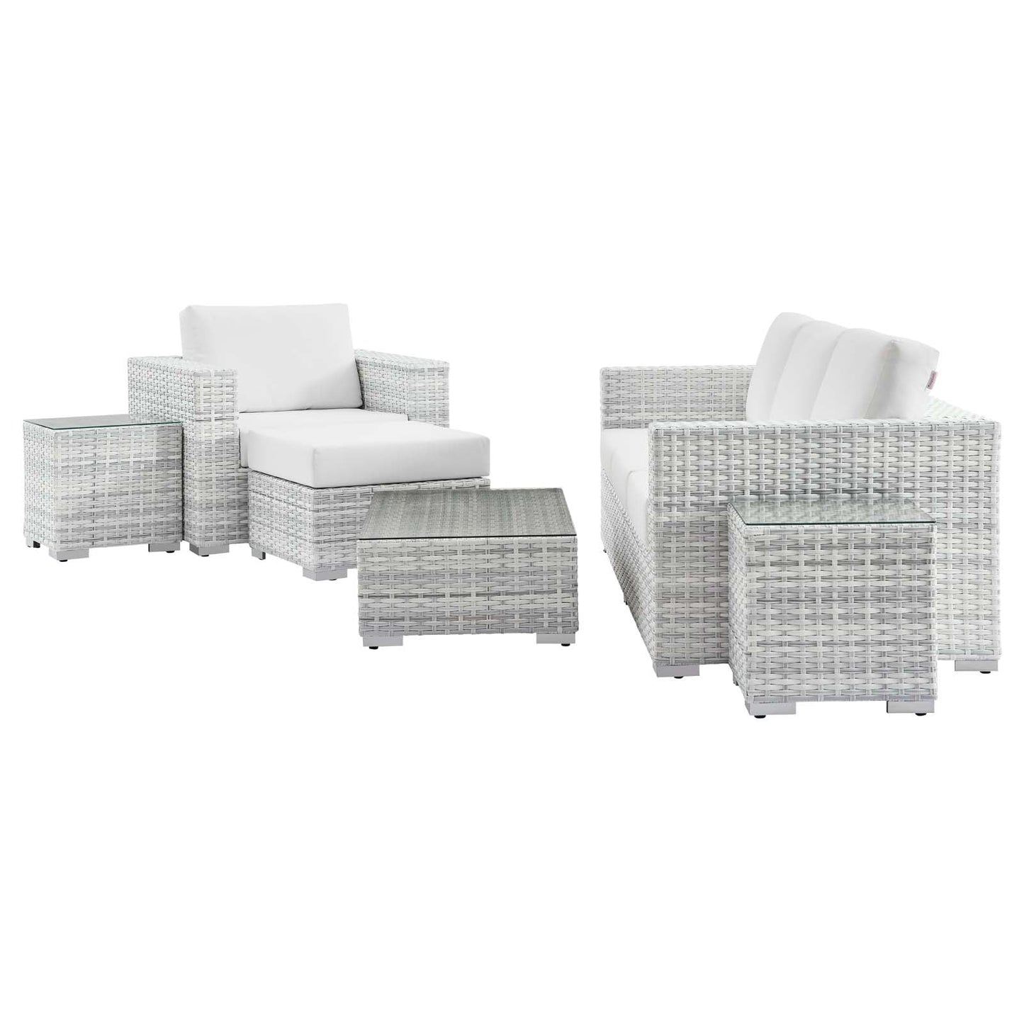 Modway Convene 6-Piece Outdoor Patio Set | Outdoor Sofas, Loveseats & Sectionals | 