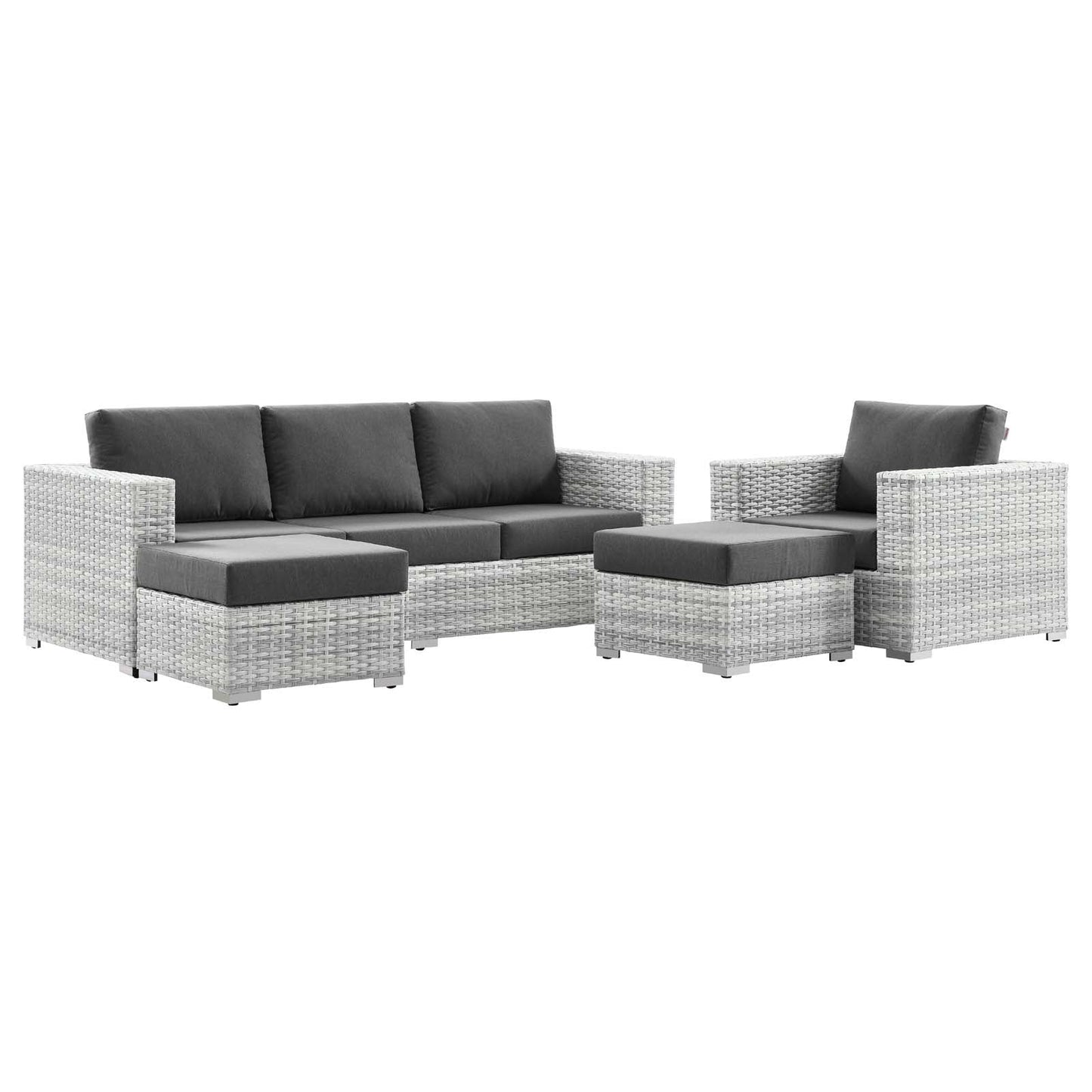 Modway Convene 4-Piece Outdoor Patio Set | Outdoor Sofas, Loveseats & Sectionals | 