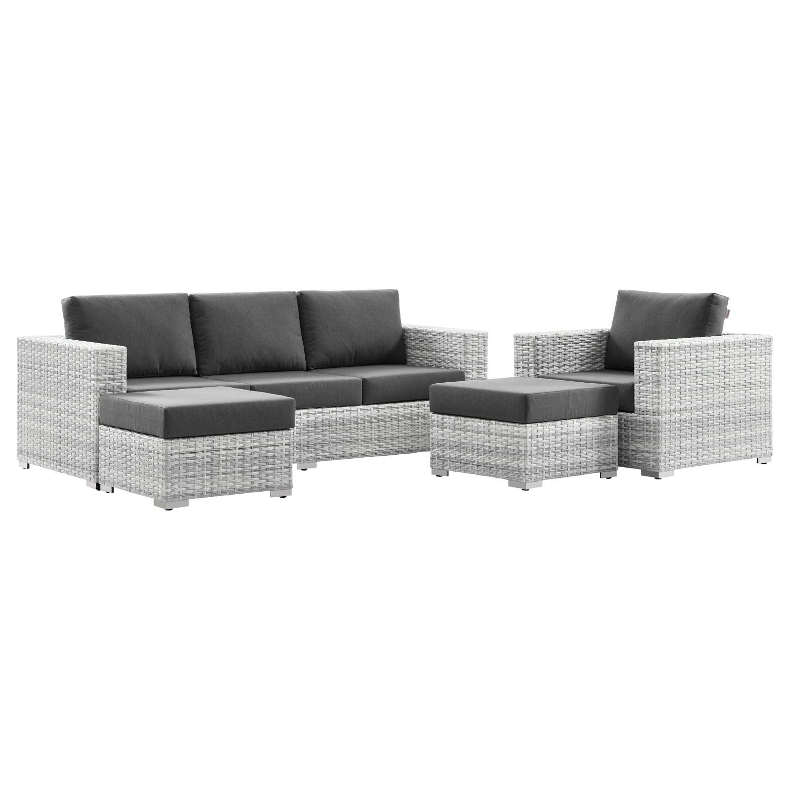Modway Convene 4-Piece Outdoor Patio Set | Outdoor Sofas, Loveseats & Sectionals | 