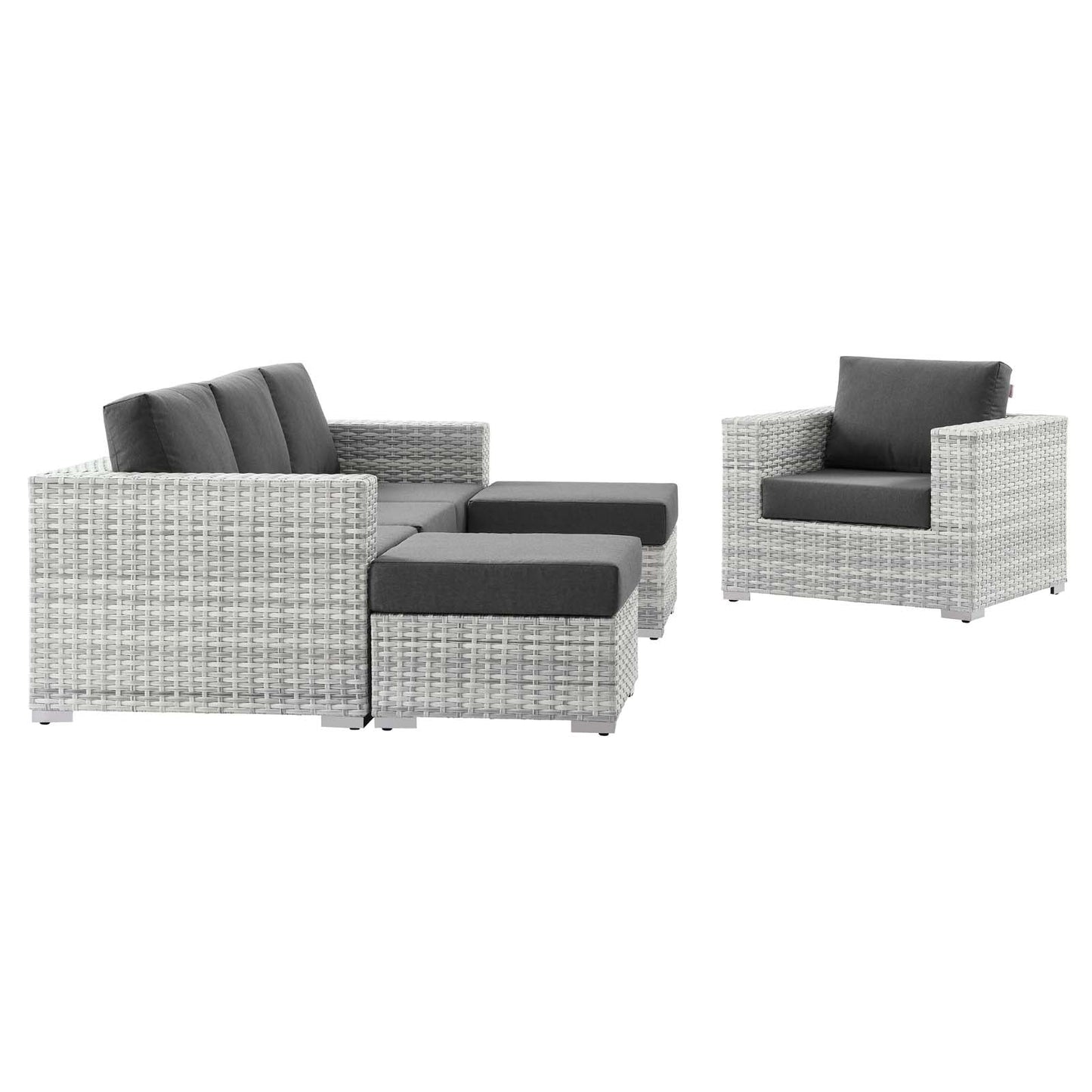 Modway Convene 4-Piece Outdoor Patio Set | Outdoor Sofas, Loveseats & Sectionals | 