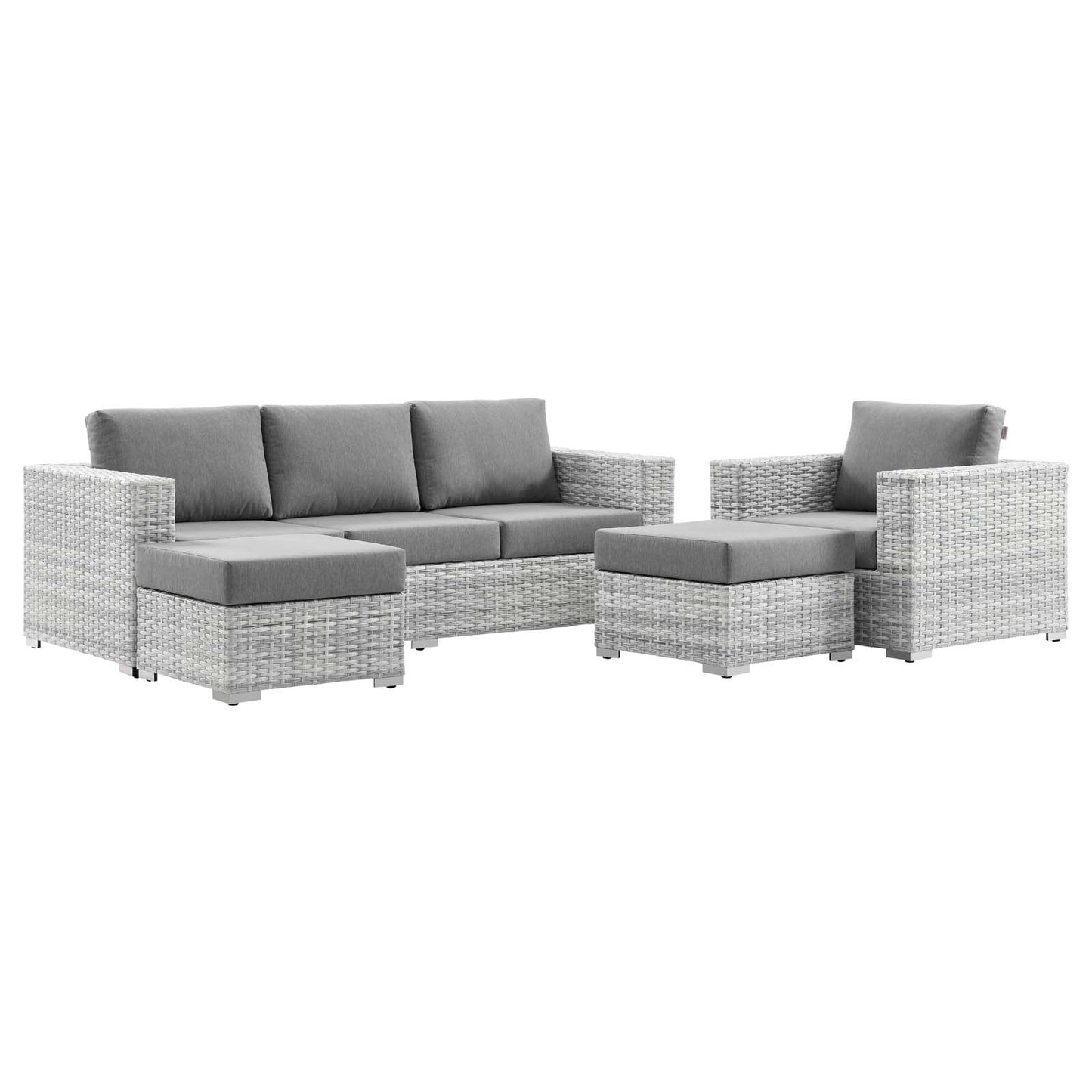 Modway Convene 4-Piece Outdoor Patio Set | Outdoor Sofas, Loveseats & Sectionals | 