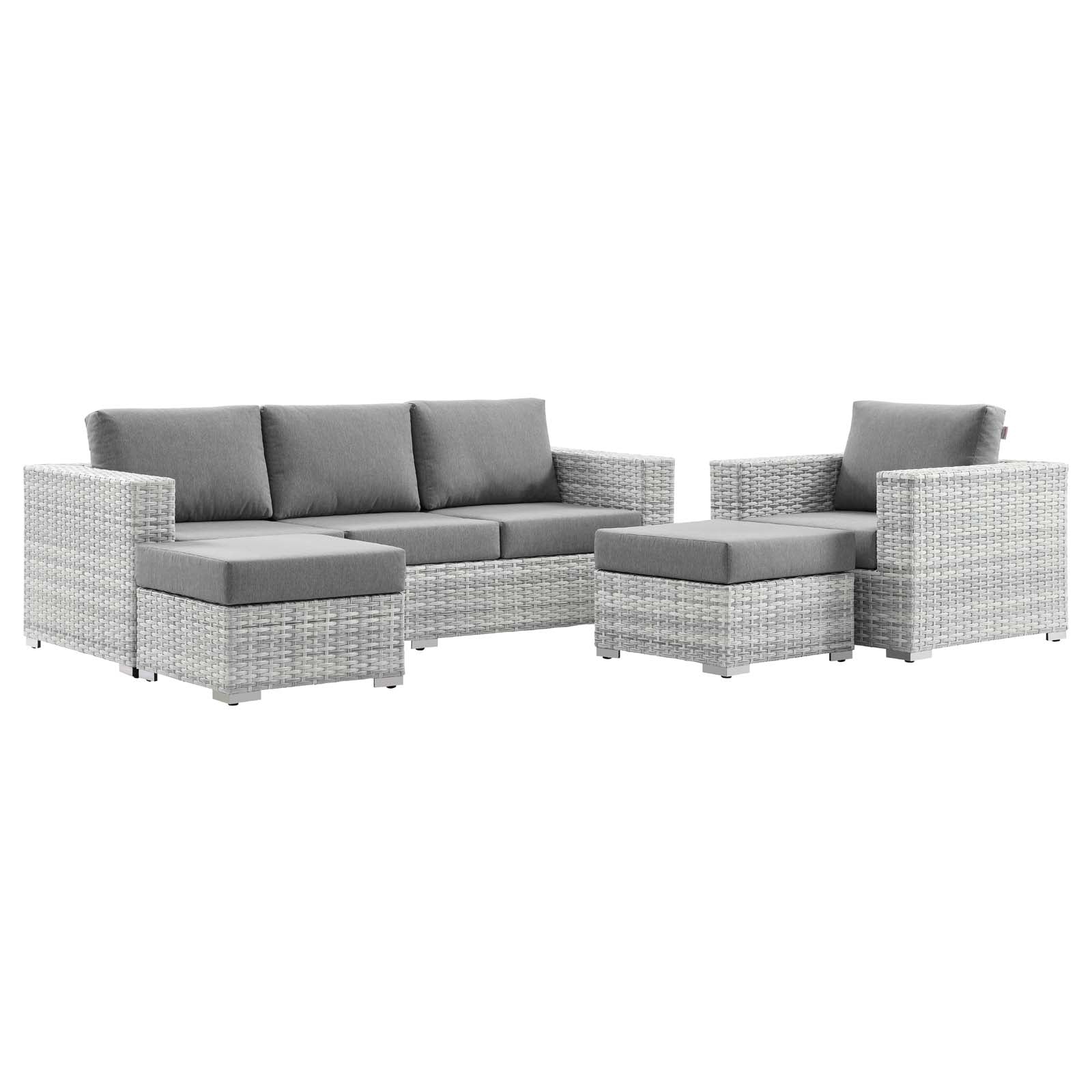 Modway Convene 4-Piece Outdoor Patio Set | Outdoor Sofas, Loveseats & Sectionals | 