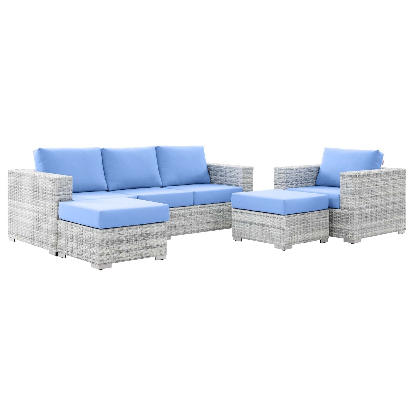 Modway Convene 4-Piece Outdoor Patio Set | Outdoor Sofas, Loveseats & Sectionals | 