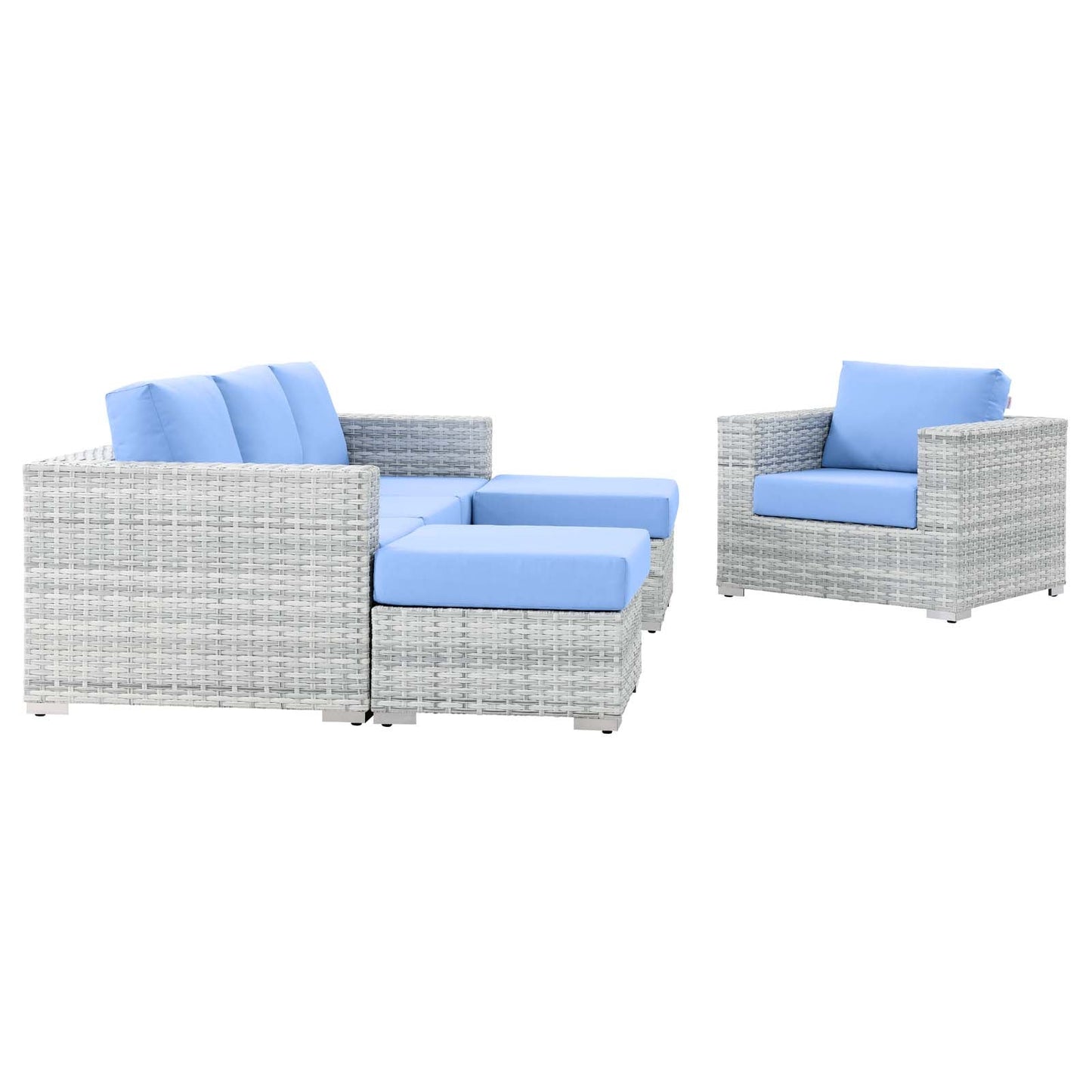 Modway Convene 4-Piece Outdoor Patio Set | Outdoor Sofas, Loveseats & Sectionals | 