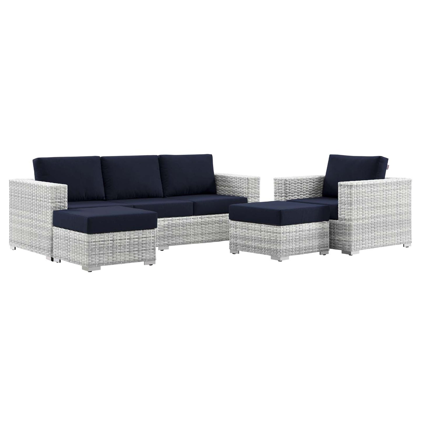Modway Convene 4-Piece Outdoor Patio Set | Outdoor Sofas, Loveseats & Sectionals | 