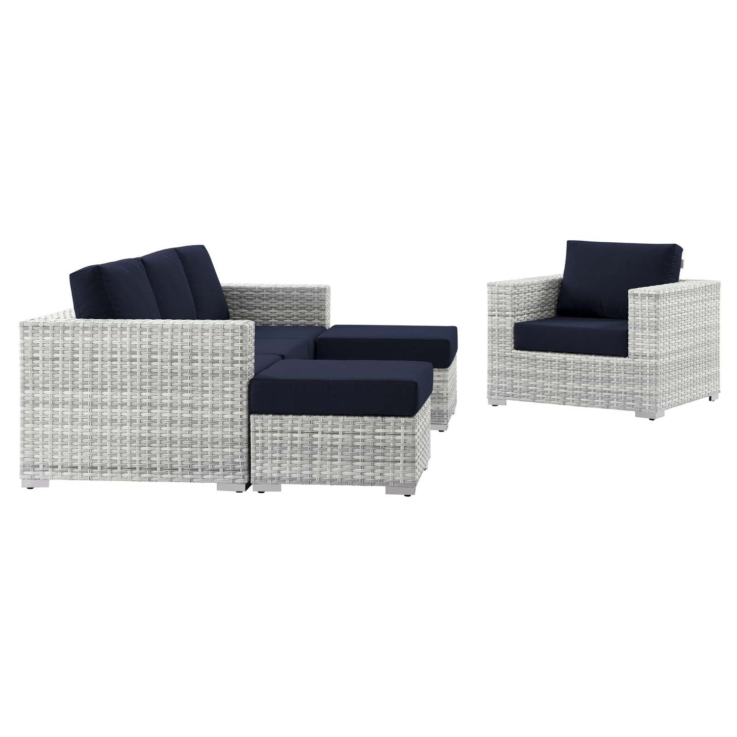 Modway Convene 4-Piece Outdoor Patio Set | Outdoor Sofas, Loveseats & Sectionals | 