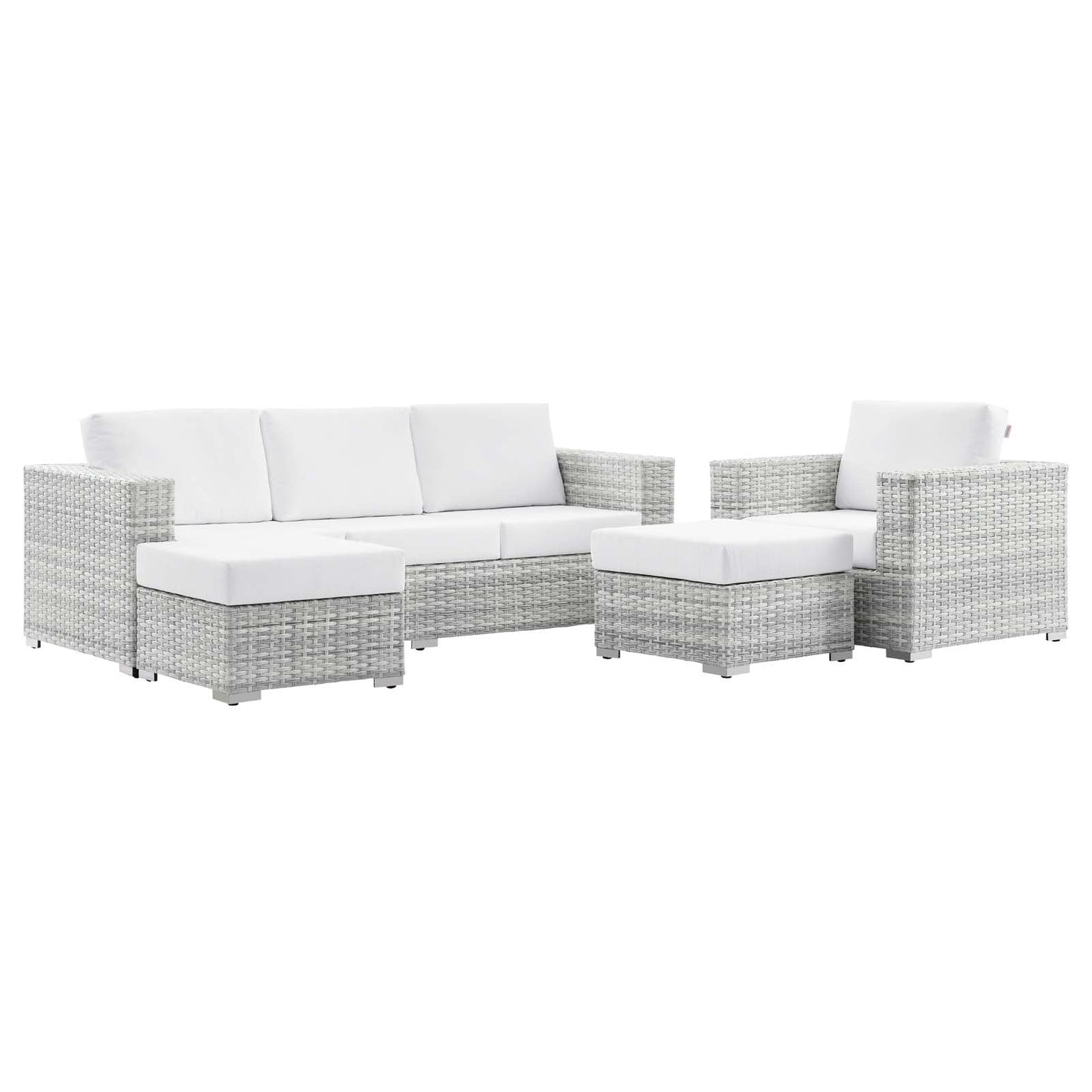 Modway Convene 4-Piece Outdoor Patio Set | Outdoor Sofas, Loveseats & Sectionals | 