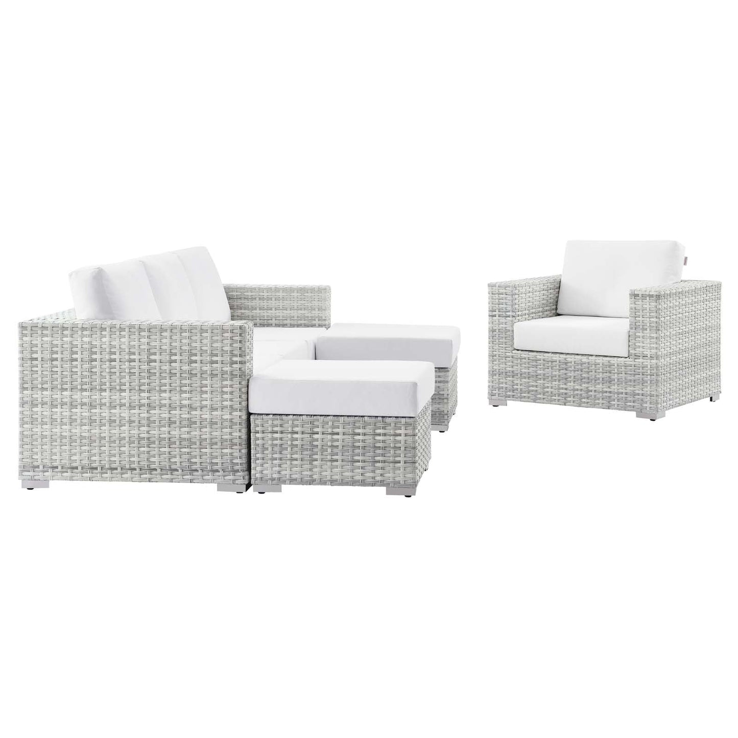 Modway Convene 4-Piece Outdoor Patio Set | Outdoor Sofas, Loveseats & Sectionals | 
