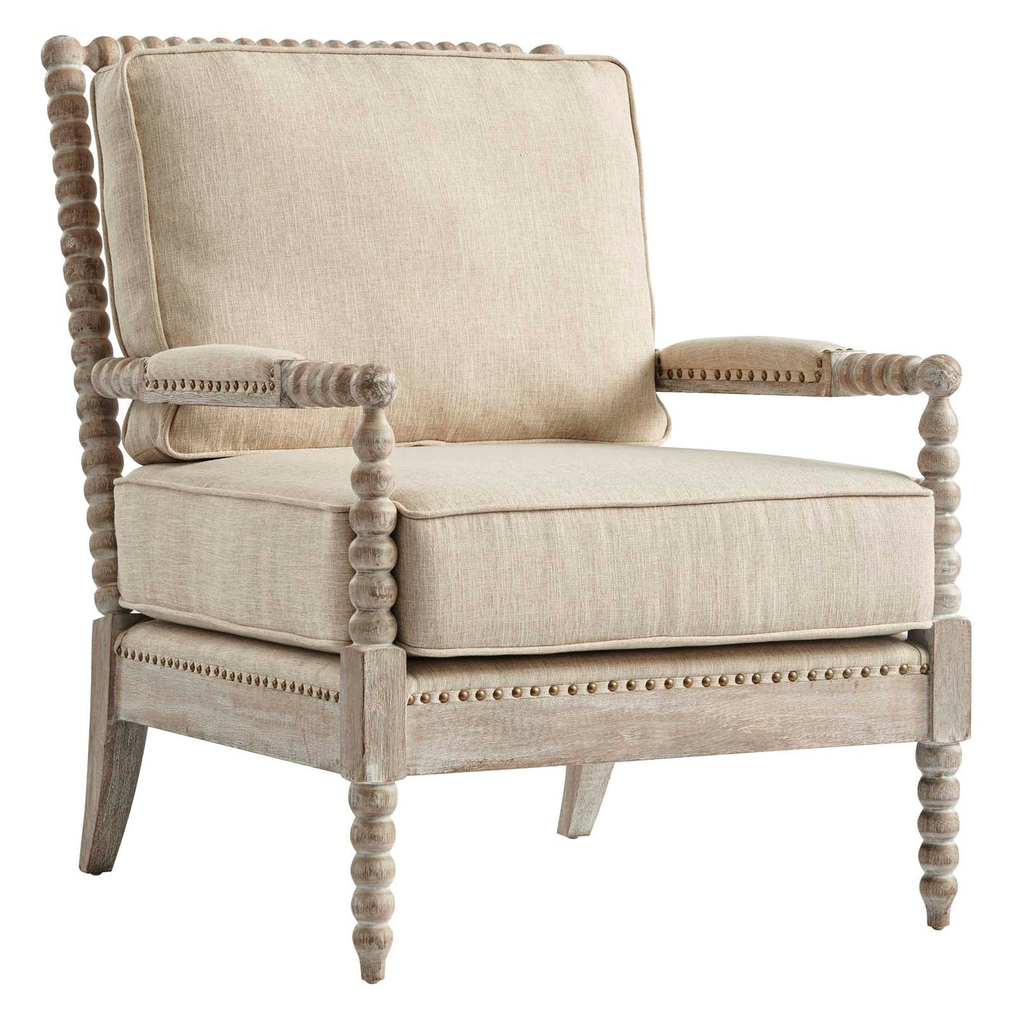 Revel Fabric Upholstered Upholstered Fabric Armchair By Modway - EEI-5452-NAT-BEI | Armchairs |  Modishstore