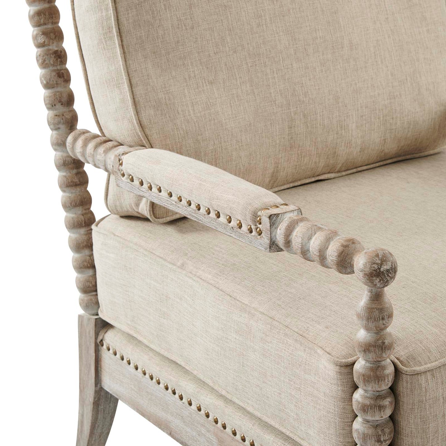 Revel Fabric Upholstered Upholstered Fabric Armchair By Modway - EEI-5452-NAT-BEI | Armchairs |  Modishstore - 5