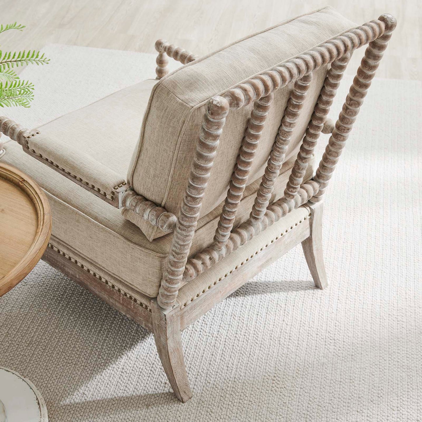 Revel Fabric Upholstered Upholstered Fabric Armchair By Modway - EEI-5452-NAT-BEI | Armchairs |  Modishstore - 7