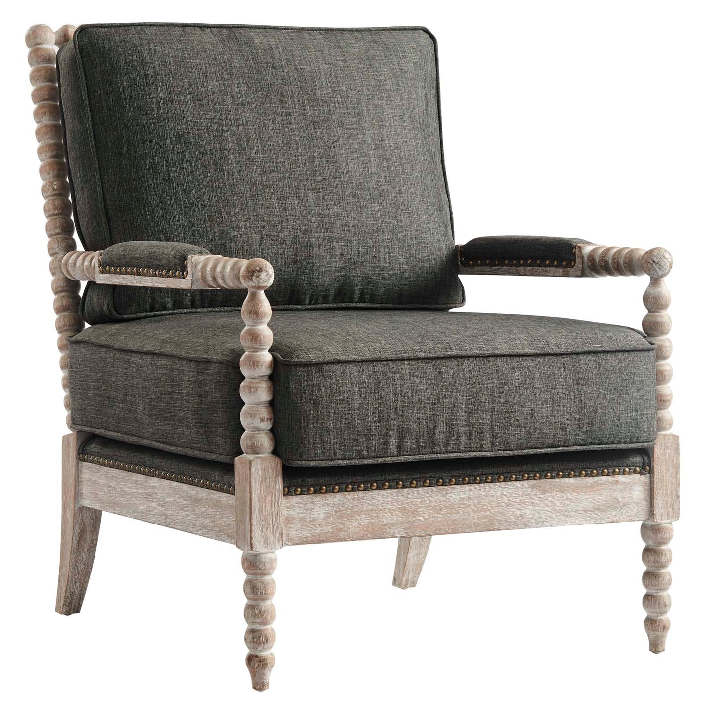 Revel Fabric Upholstered Upholstered Fabric Armchair By Modway - EEI-5452-NAT-BEI | Armchairs |  Modishstore - 9