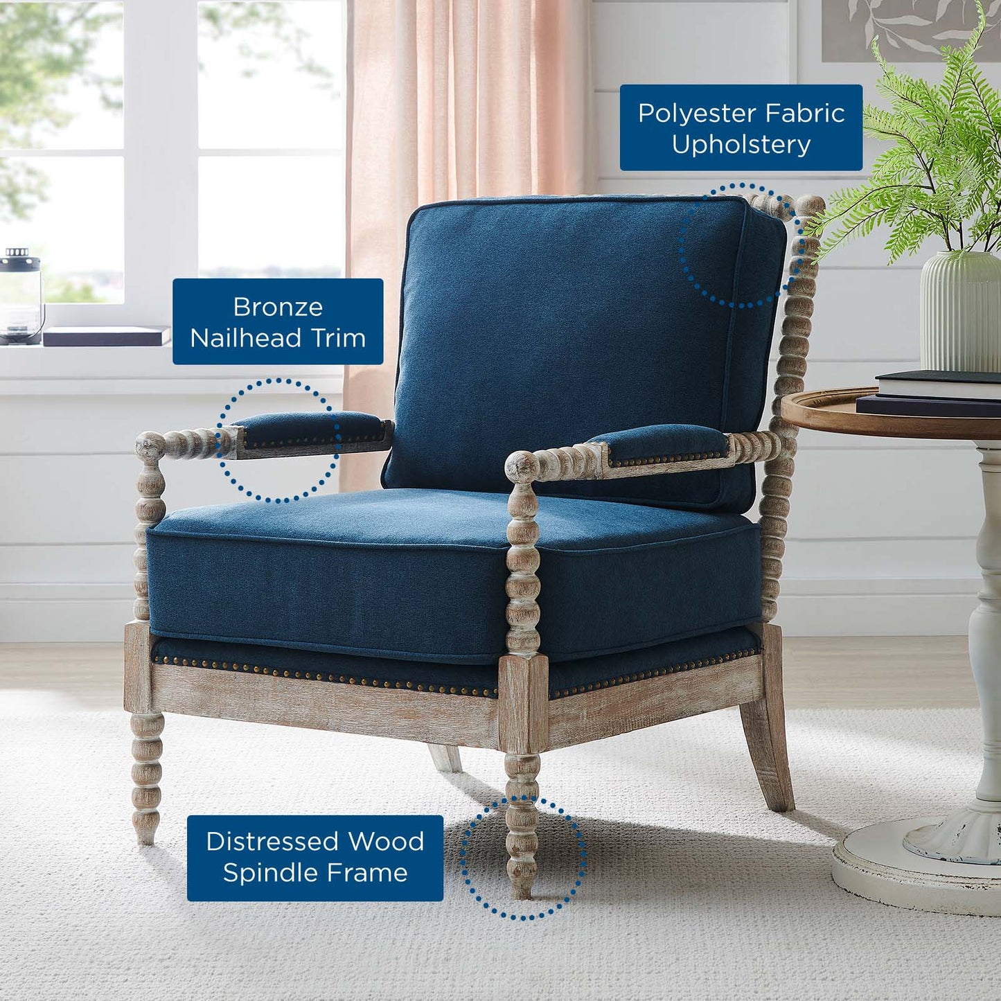 Revel Fabric Upholstered Upholstered Fabric Armchair By Modway - EEI-5452-NAT-BEI | Armchairs |  Modishstore - 32