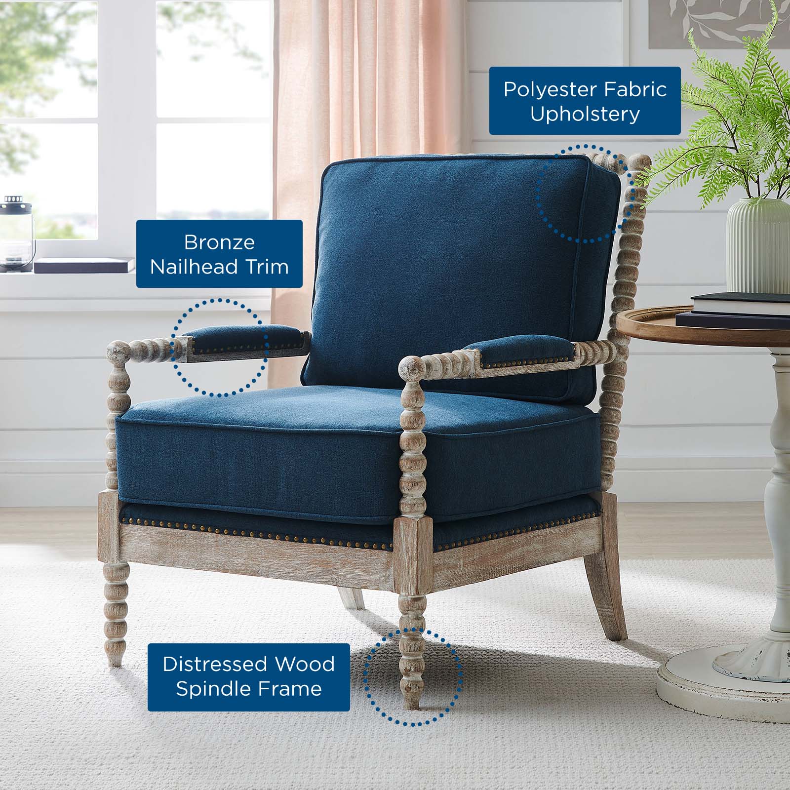 Revel Fabric Upholstered Upholstered Fabric Armchair By Modway - EEI-5452-NAT-BEI | Armchairs |  Modishstore - 32