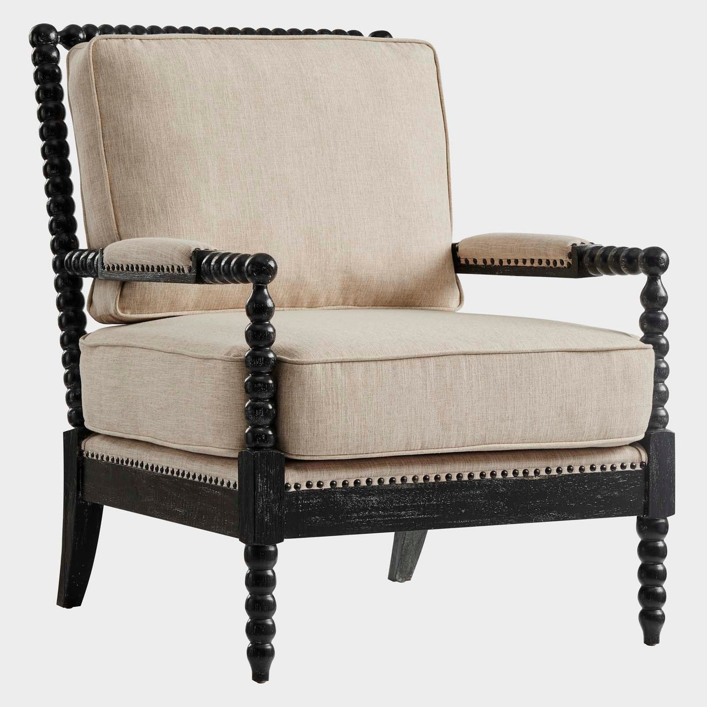 Revel Fabric Upholstered Upholstered Fabric Armchair By Modway - EEI-5453-BLK-BEI | Armchairs |  Modishstore