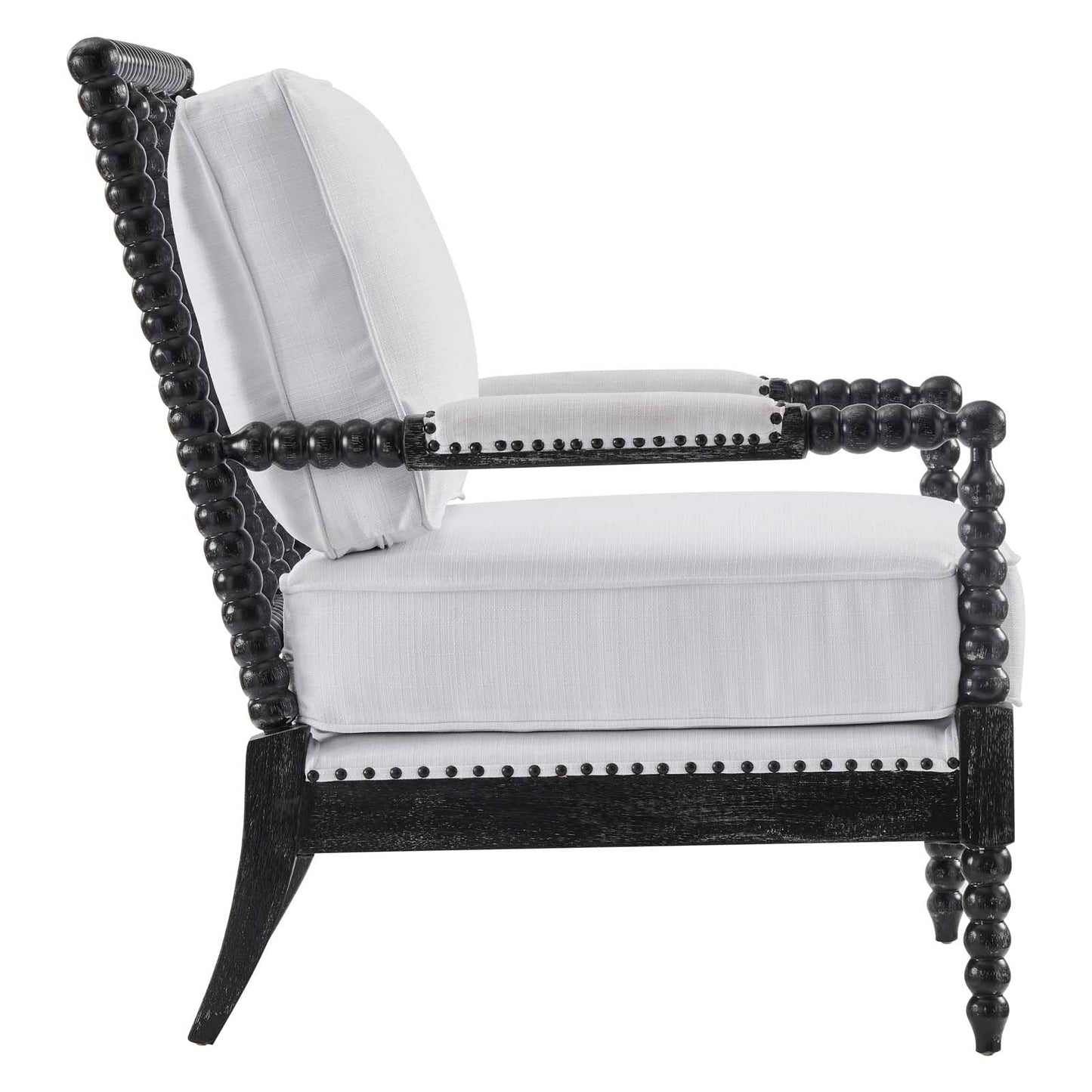 Revel Fabric Upholstered Upholstered Fabric Armchair By Modway - EEI-5453-BLK-BEI | Armchairs |  Modishstore - 11