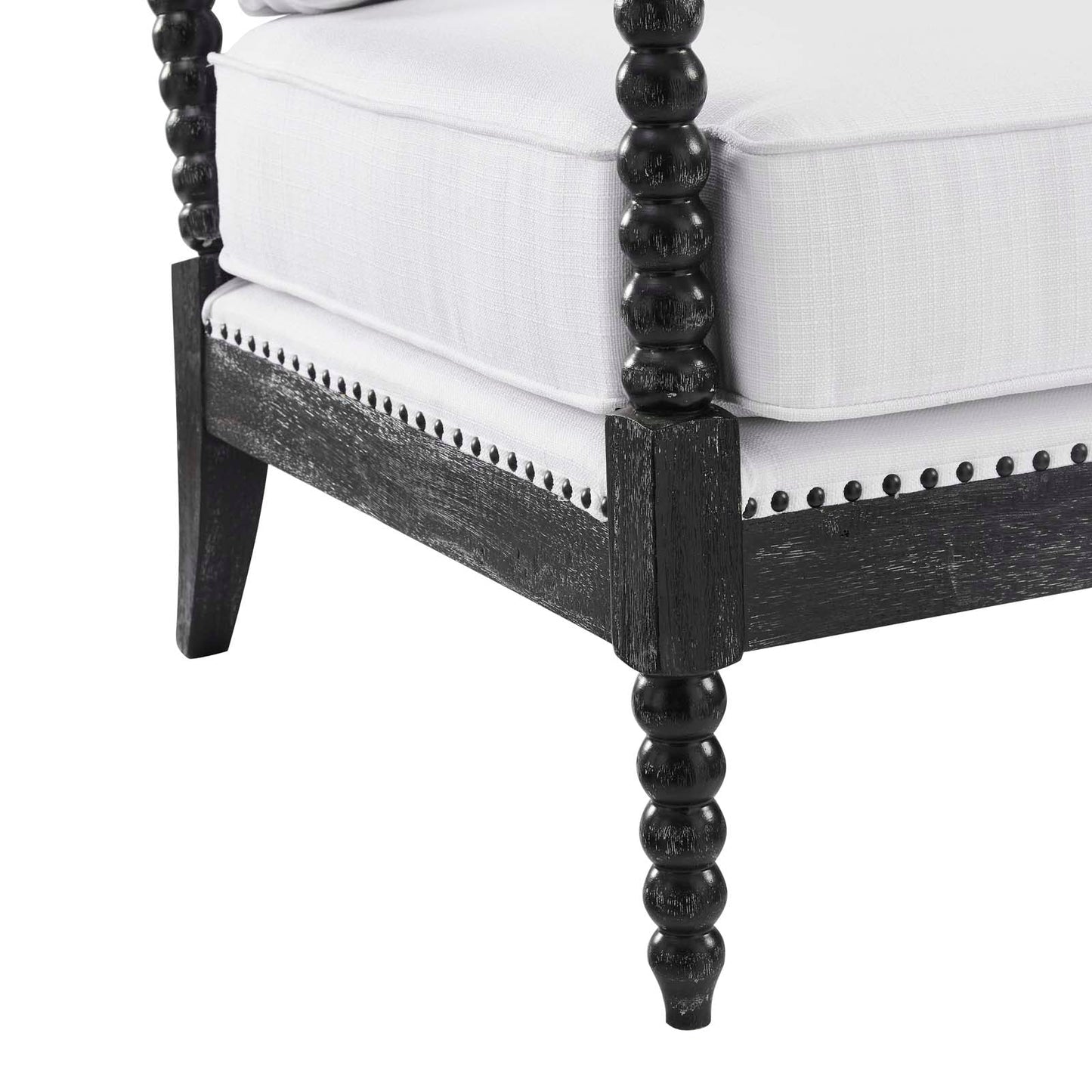 Revel Fabric Upholstered Upholstered Fabric Armchair By Modway - EEI-5453-BLK-BEI | Armchairs |  Modishstore - 12