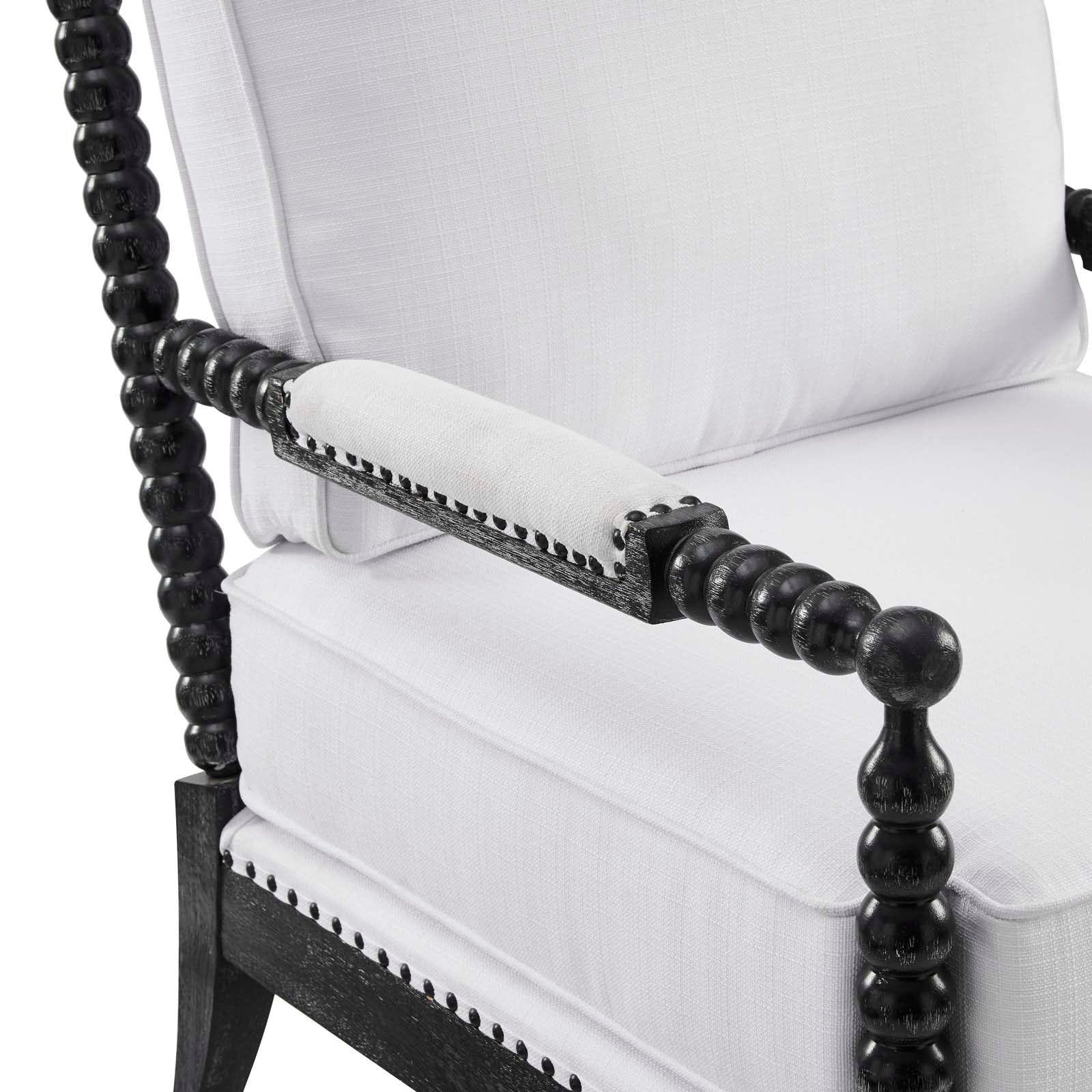 Revel Fabric Upholstered Upholstered Fabric Armchair By Modway - EEI-5453-BLK-BEI | Armchairs |  Modishstore - 13