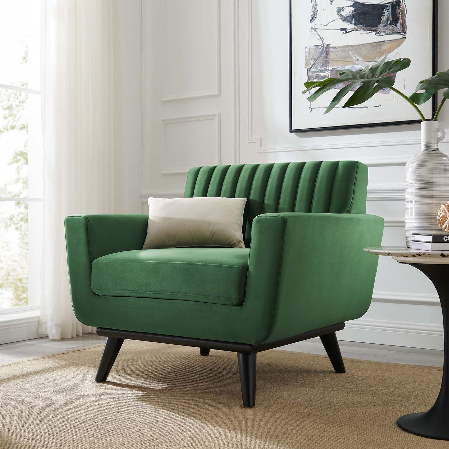 Modway Engage Channel Tufted Performance Velvet Armchair | Armchairs | 