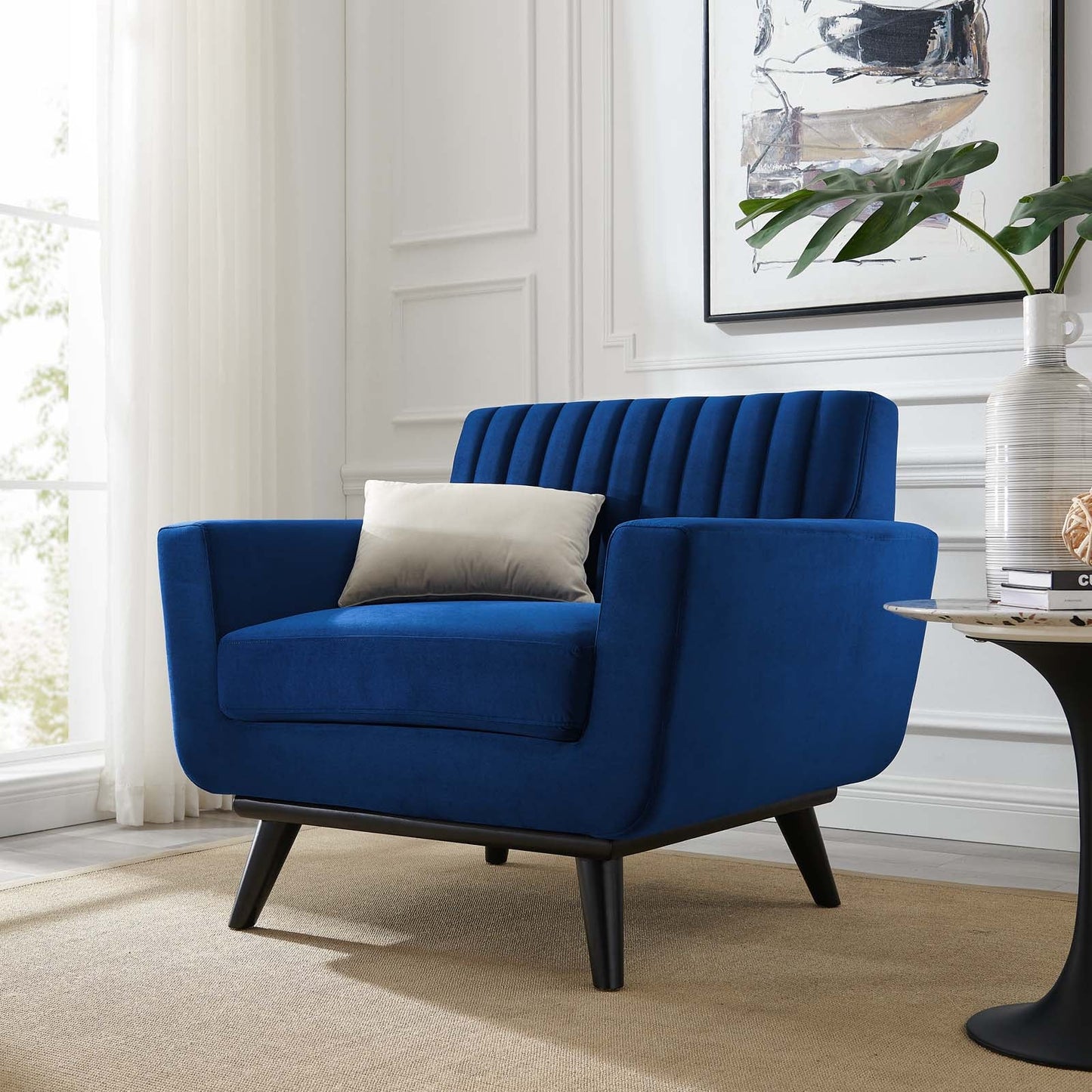 Modway Engage Channel Tufted Performance Velvet Armchair | Armchairs | 