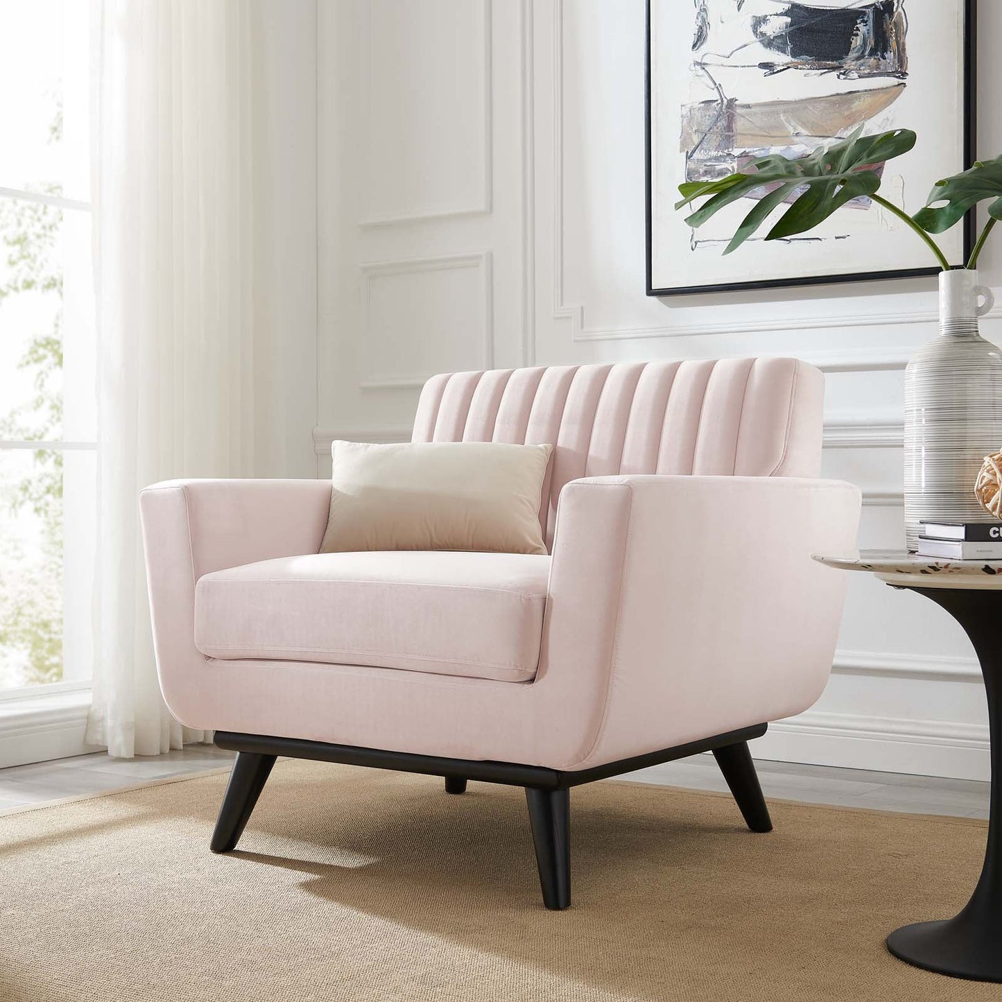 Modway Engage Channel Tufted Performance Velvet Armchair | Armchairs | 