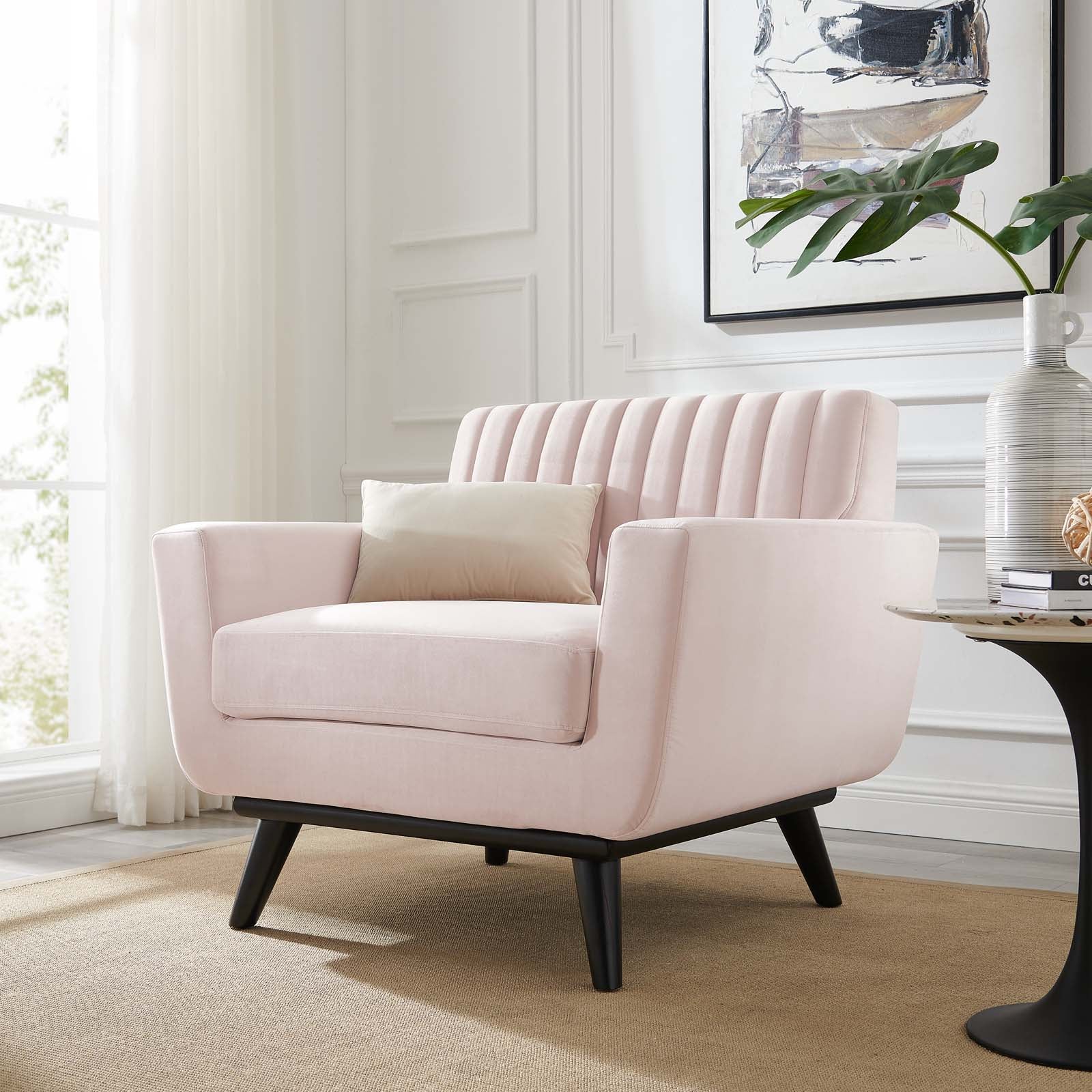 Modway Engage Channel Tufted Performance Velvet Armchair | Armchairs | 