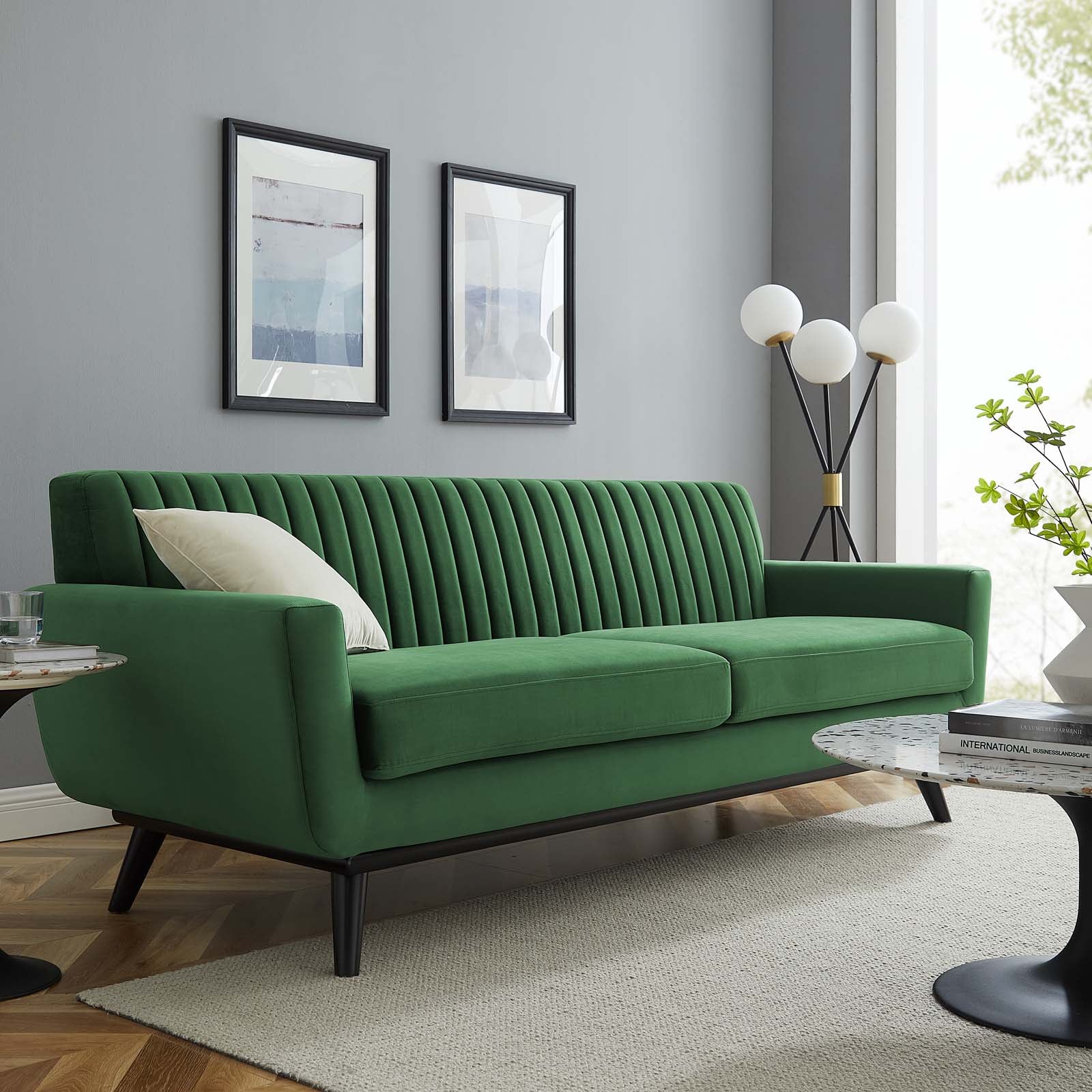 Modway Engage Channel Tufted Performance Velvet Sofa | Sofas | 