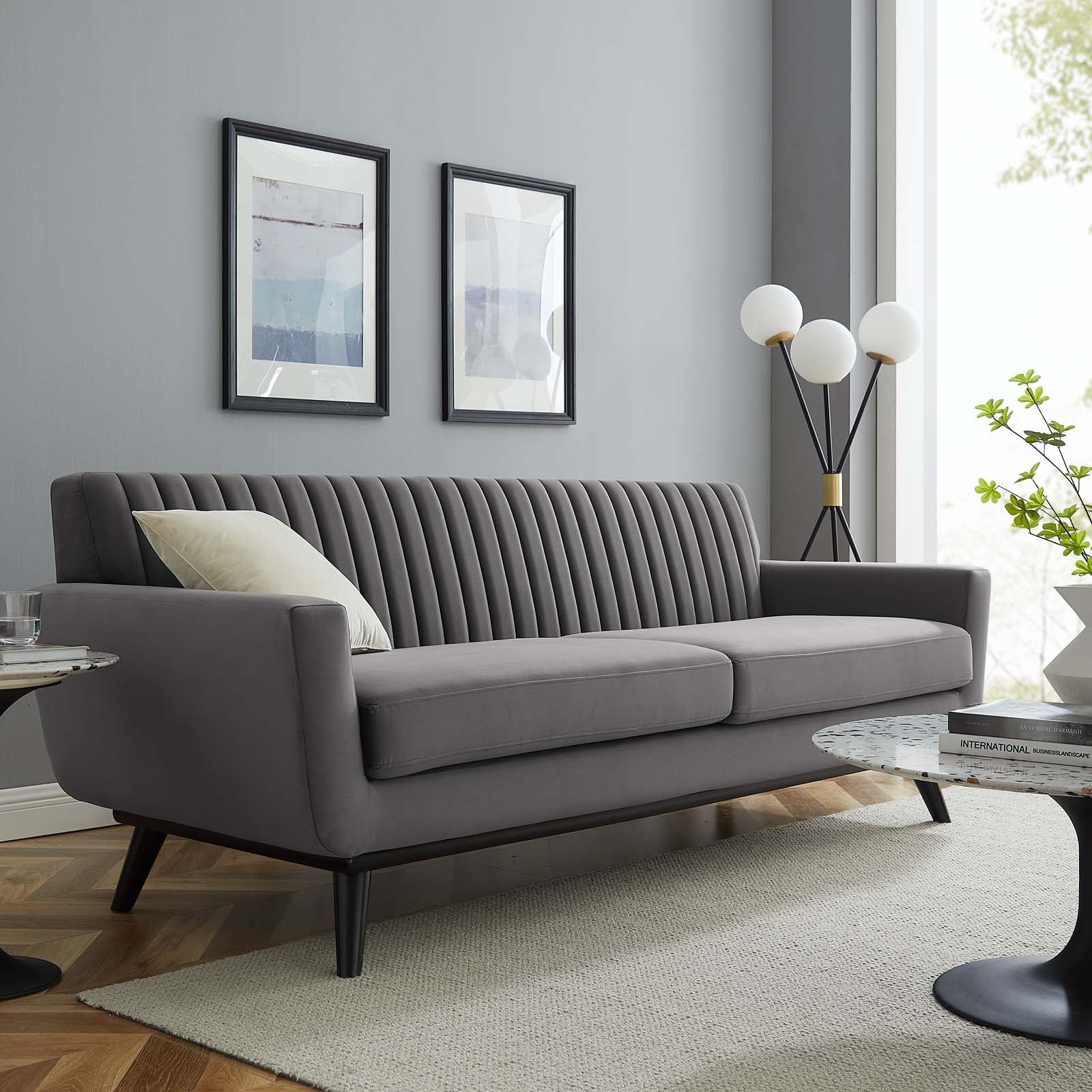 Modway Engage Channel Tufted Performance Velvet Sofa | Sofas | 