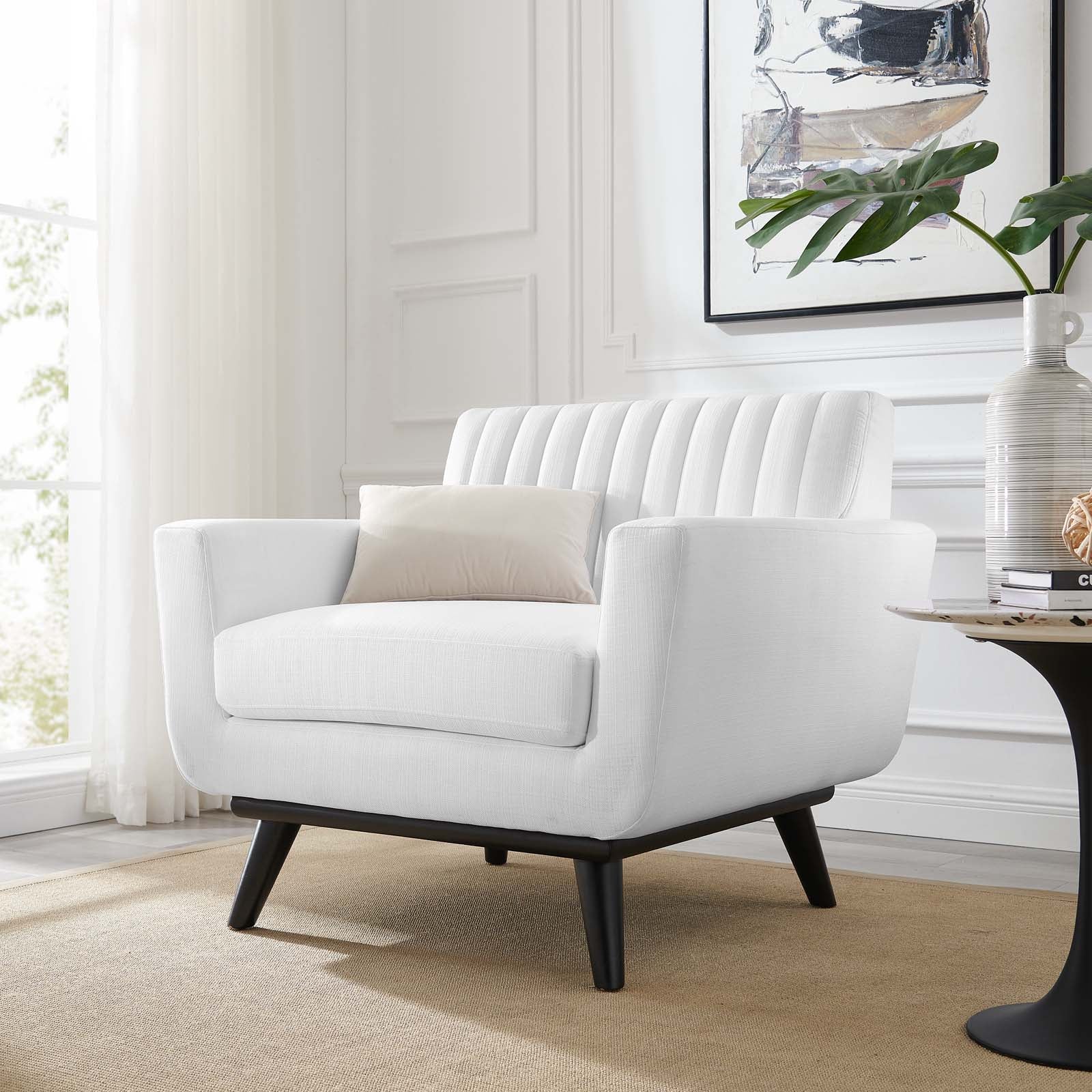 Modway Engage Channel Tufted Fabric Armchair | Armchairs
