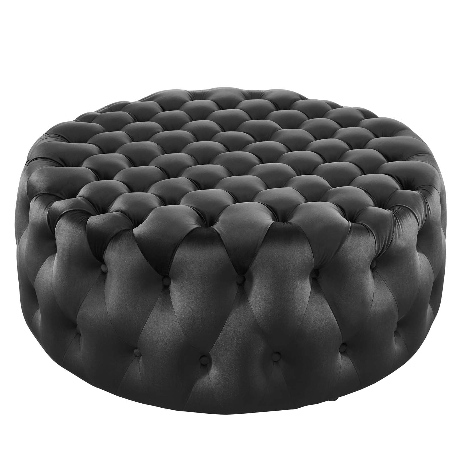 Amour Tufted Button Large Round Performance Velvet Ottoman By Modway | Ottomans | 